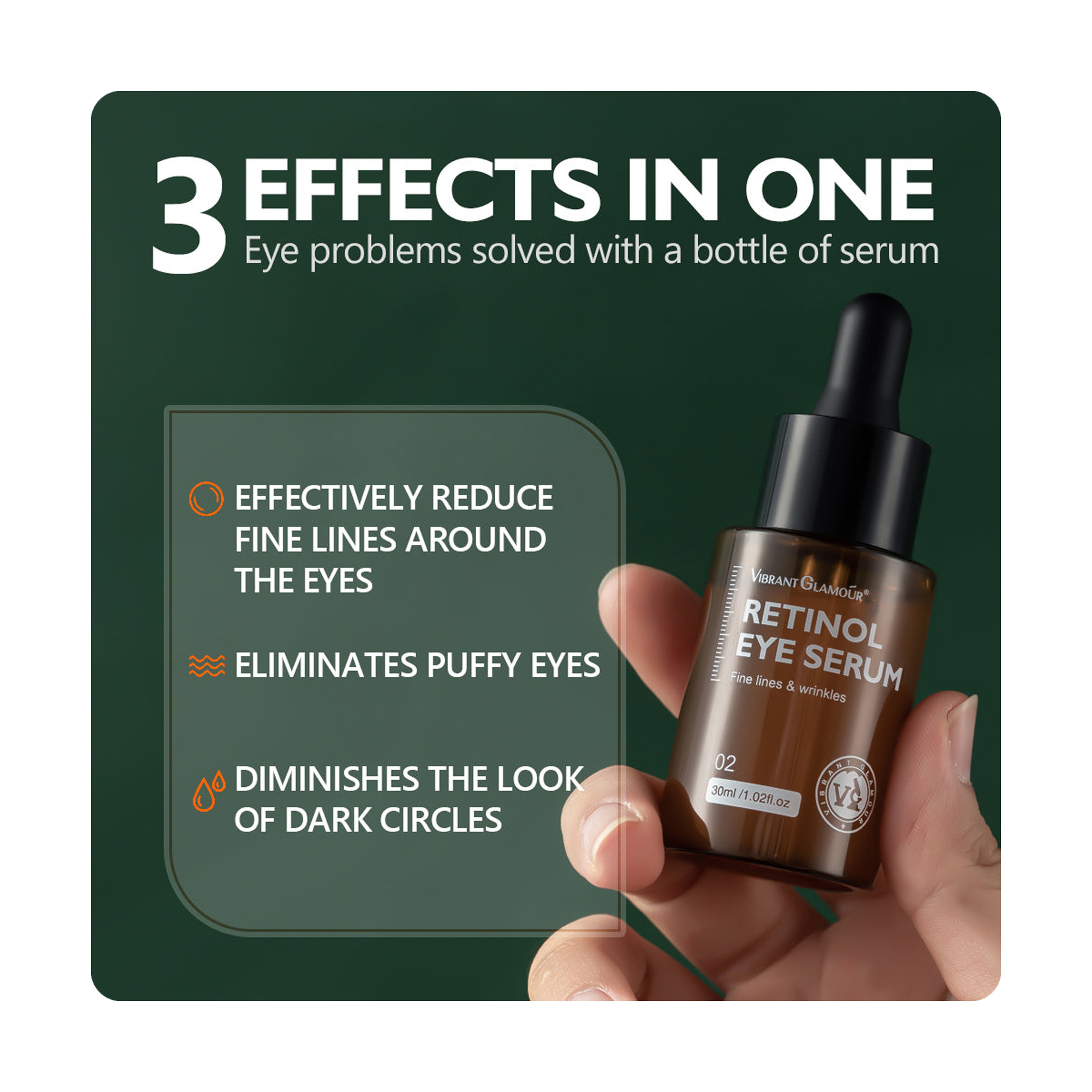 Vibrant Glamour Retinol Eye Serum for Firming, Moisturizing, and Anti-Aging 30 ml