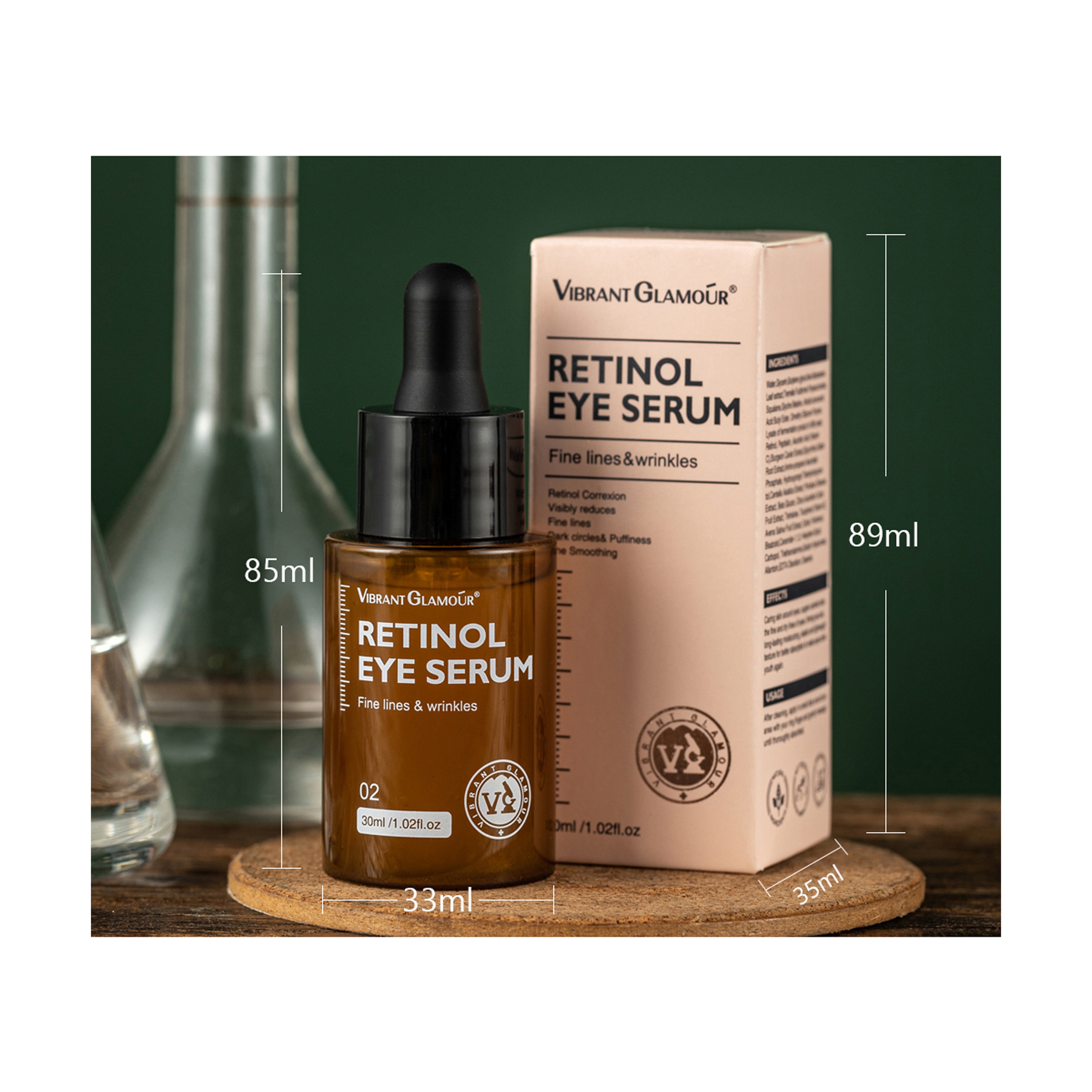 Vibrant Glamour Retinol Eye Serum for Firming, Moisturizing, and Anti-Aging 30 ml