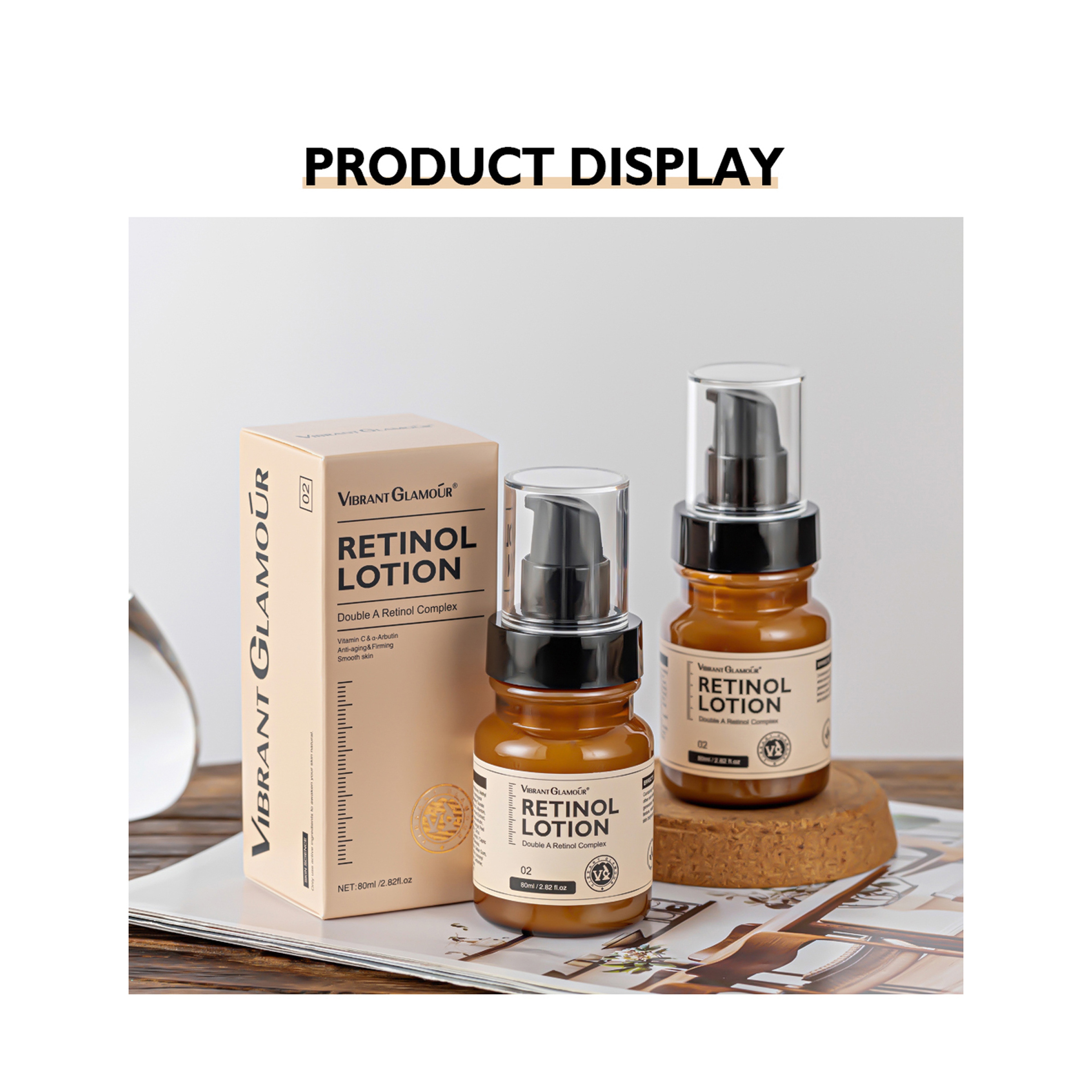 Vibrant Glamour Dual Retinol Complex Anti-Aging and Anti-Wrinkle Lotion 80 ml