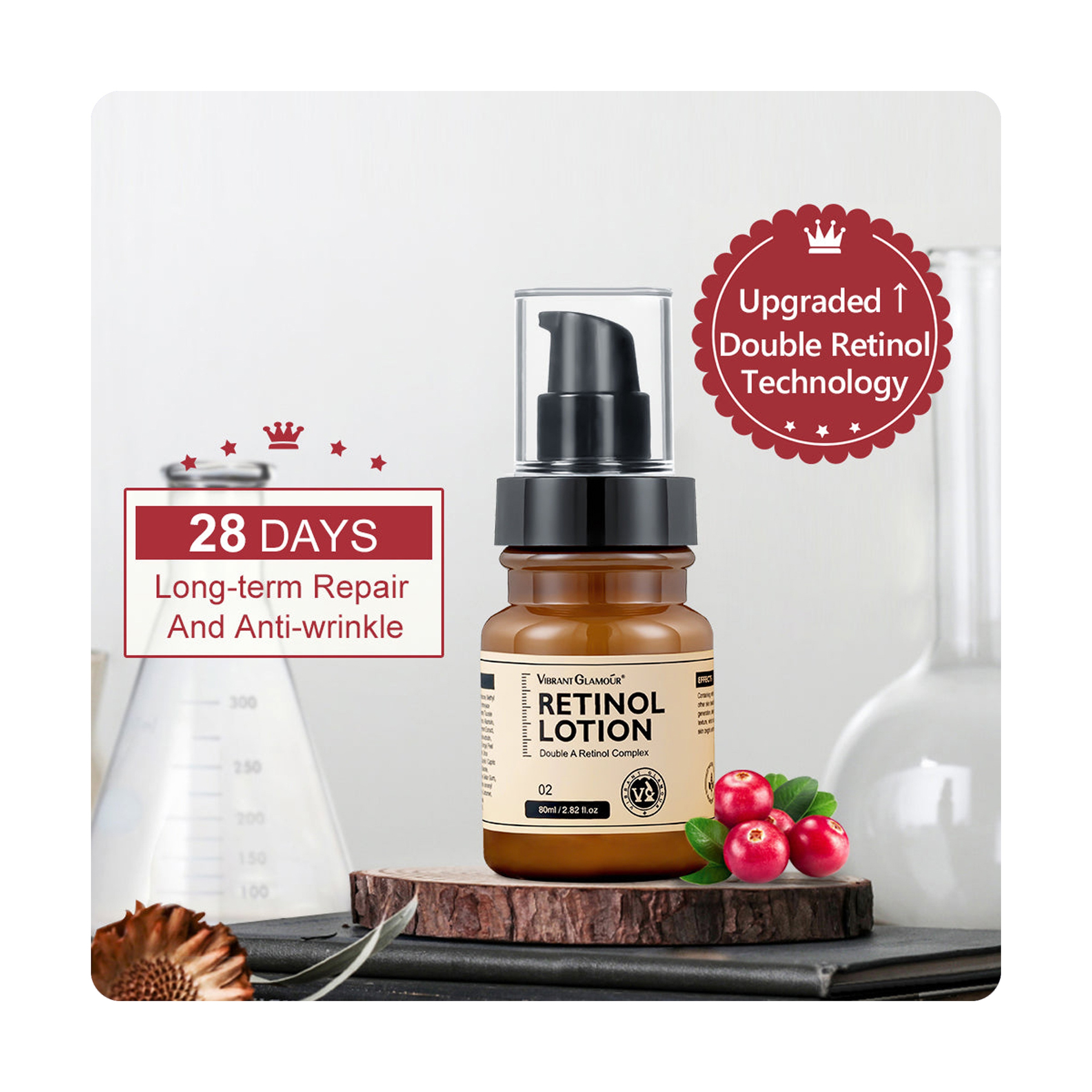 Vibrant Glamour Dual Retinol Complex Anti-Aging and Anti-Wrinkle Lotion 80 ml