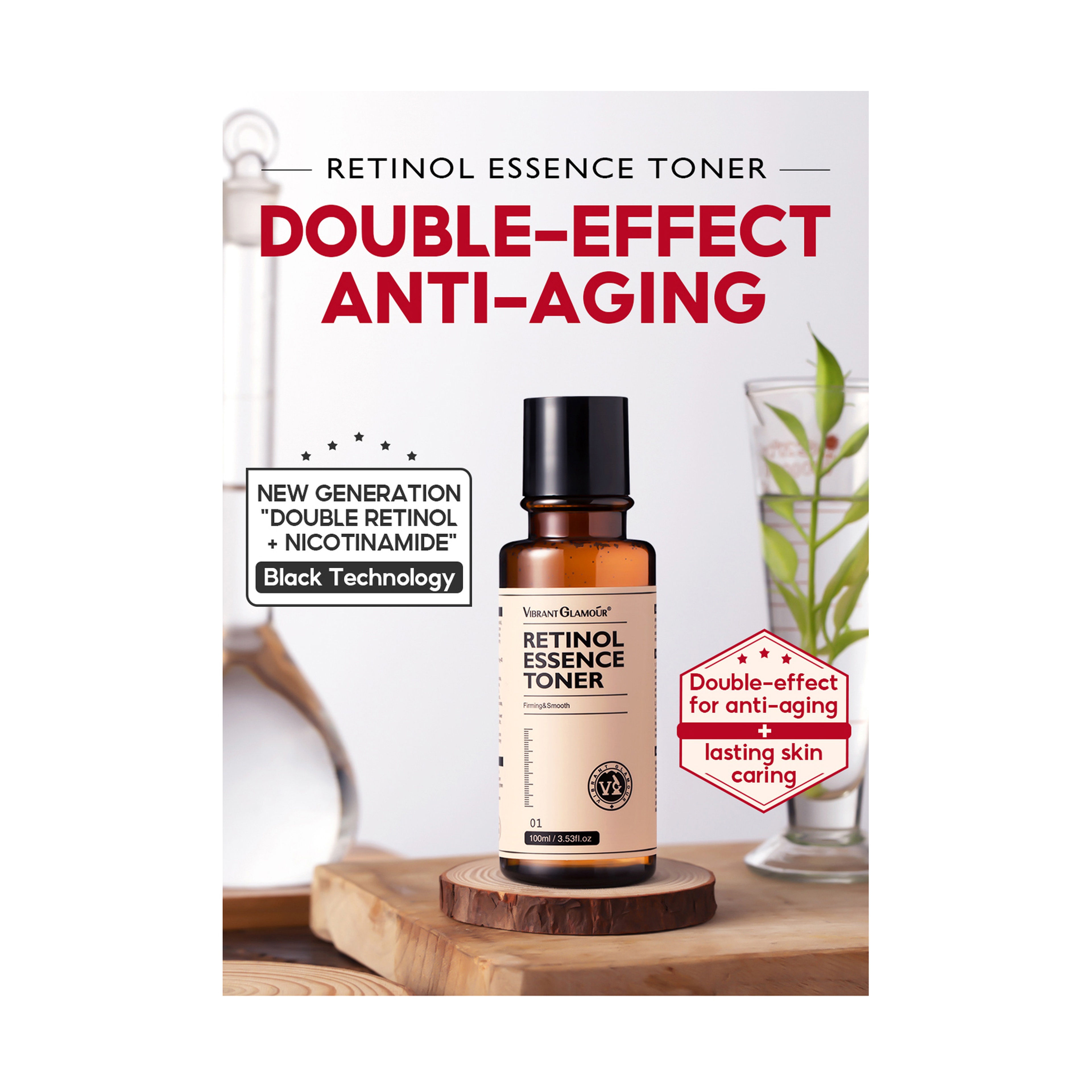 Vibrant Glamour Anti-Aging Whitening, Smoothing, and Moisturizing Toner 100 ml