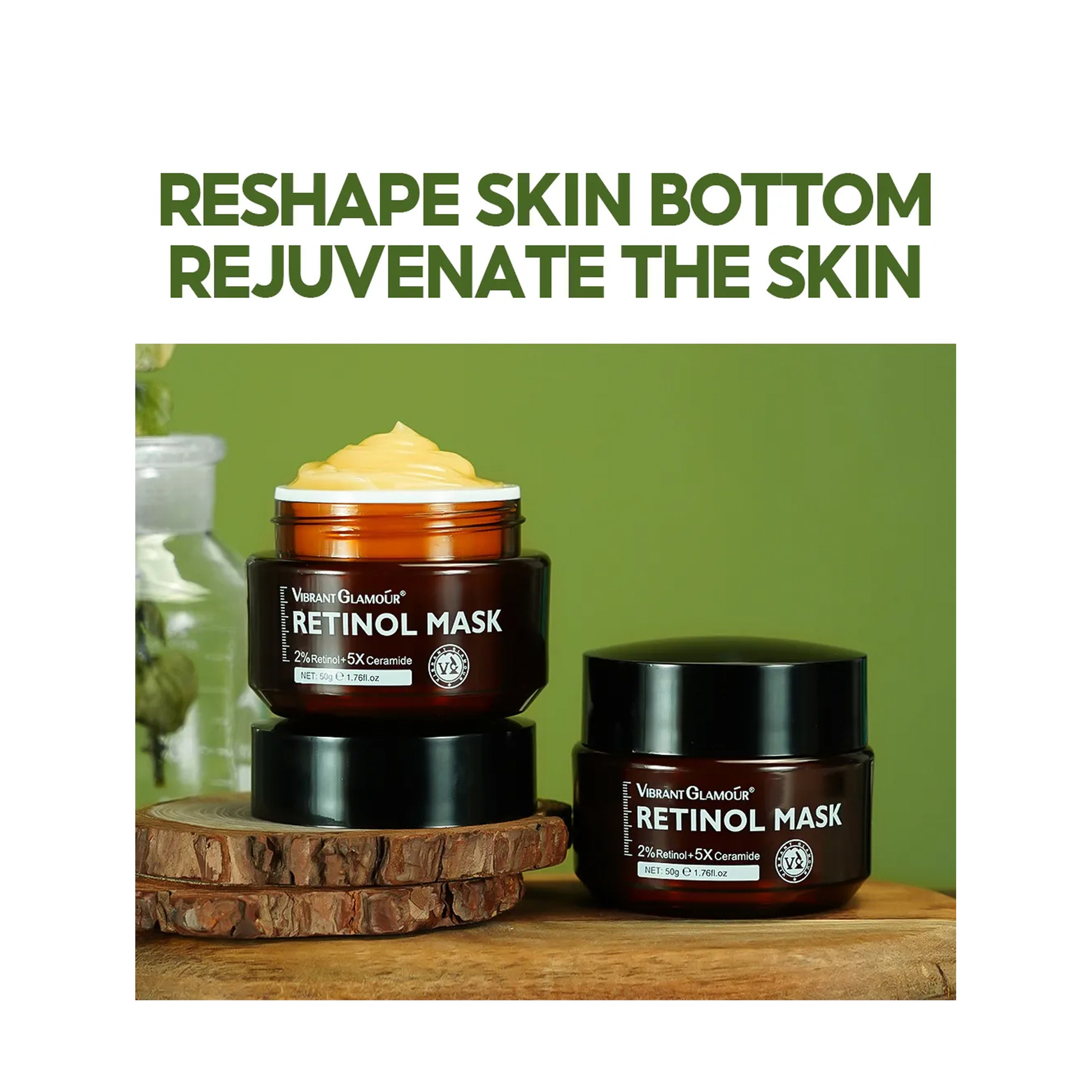 Vibrant Glamour Retinol Mask with 2% Retinol and 5x Ceramide for Radiant Skin 50 g