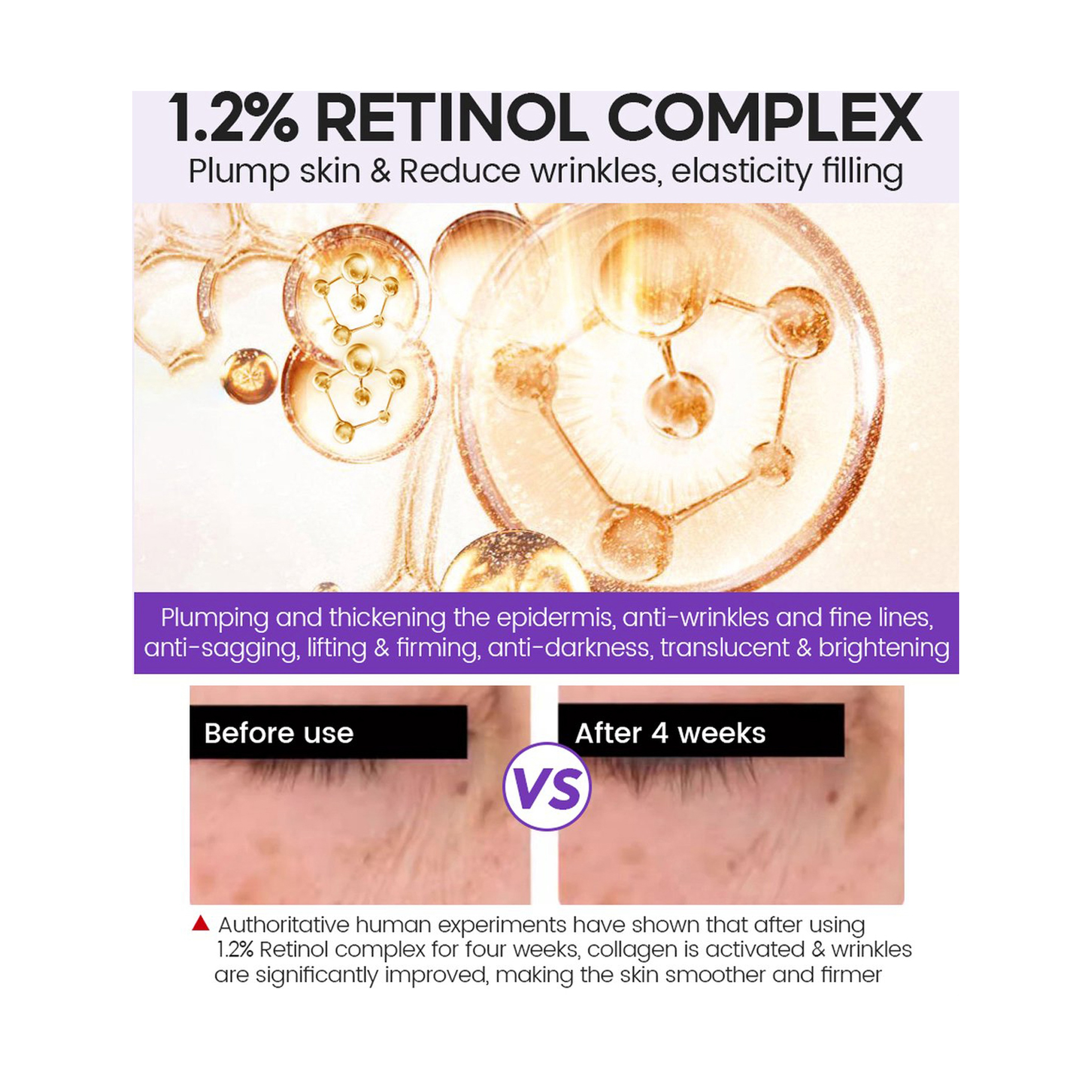 Vibrant Glamour Retinol + Pro-Xylane Ampoule Serum for Skin Renewal and Firming 15 pcs