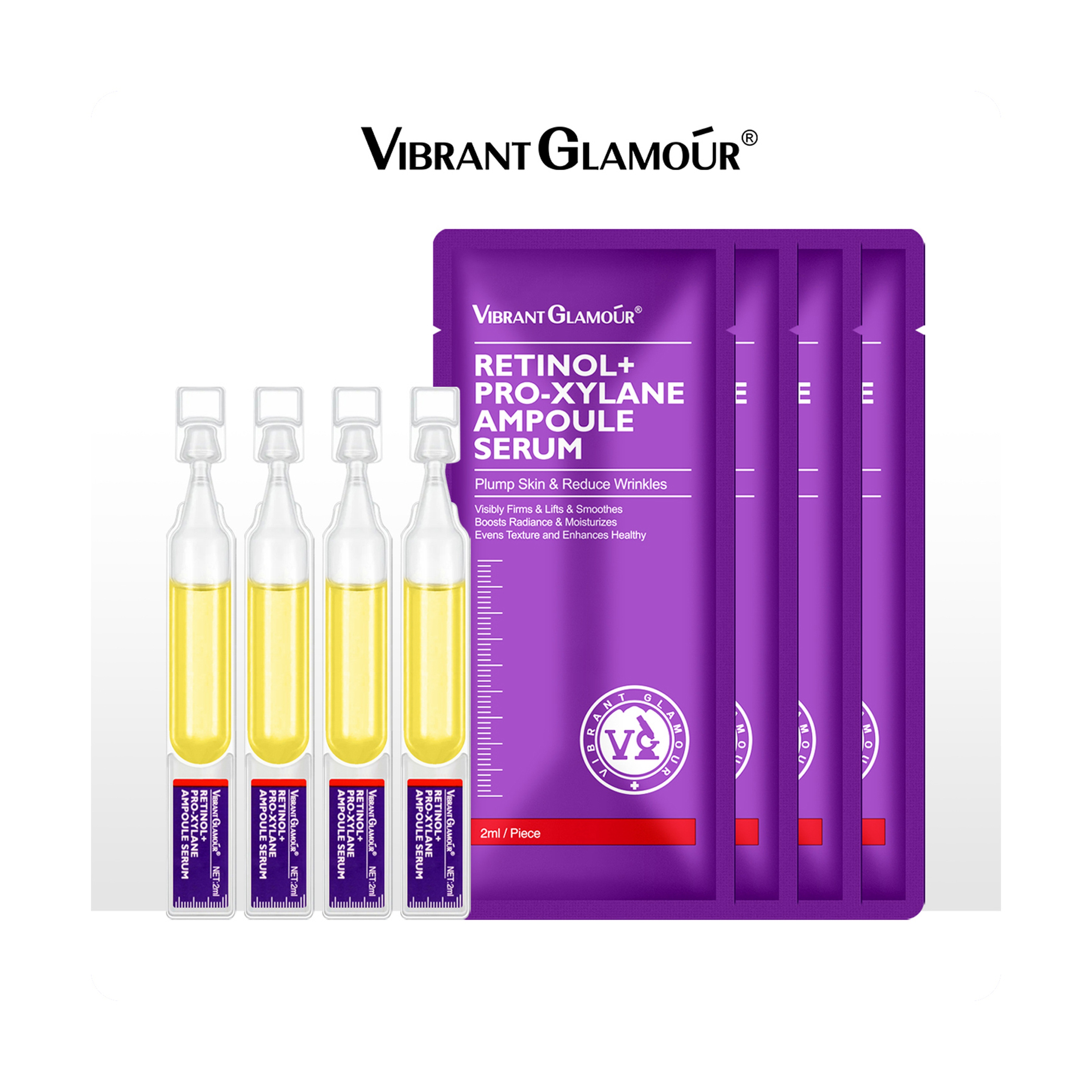 Vibrant Glamour Retinol + Pro-Xylane Ampoule Serum for Skin Renewal and Firming 2 ml