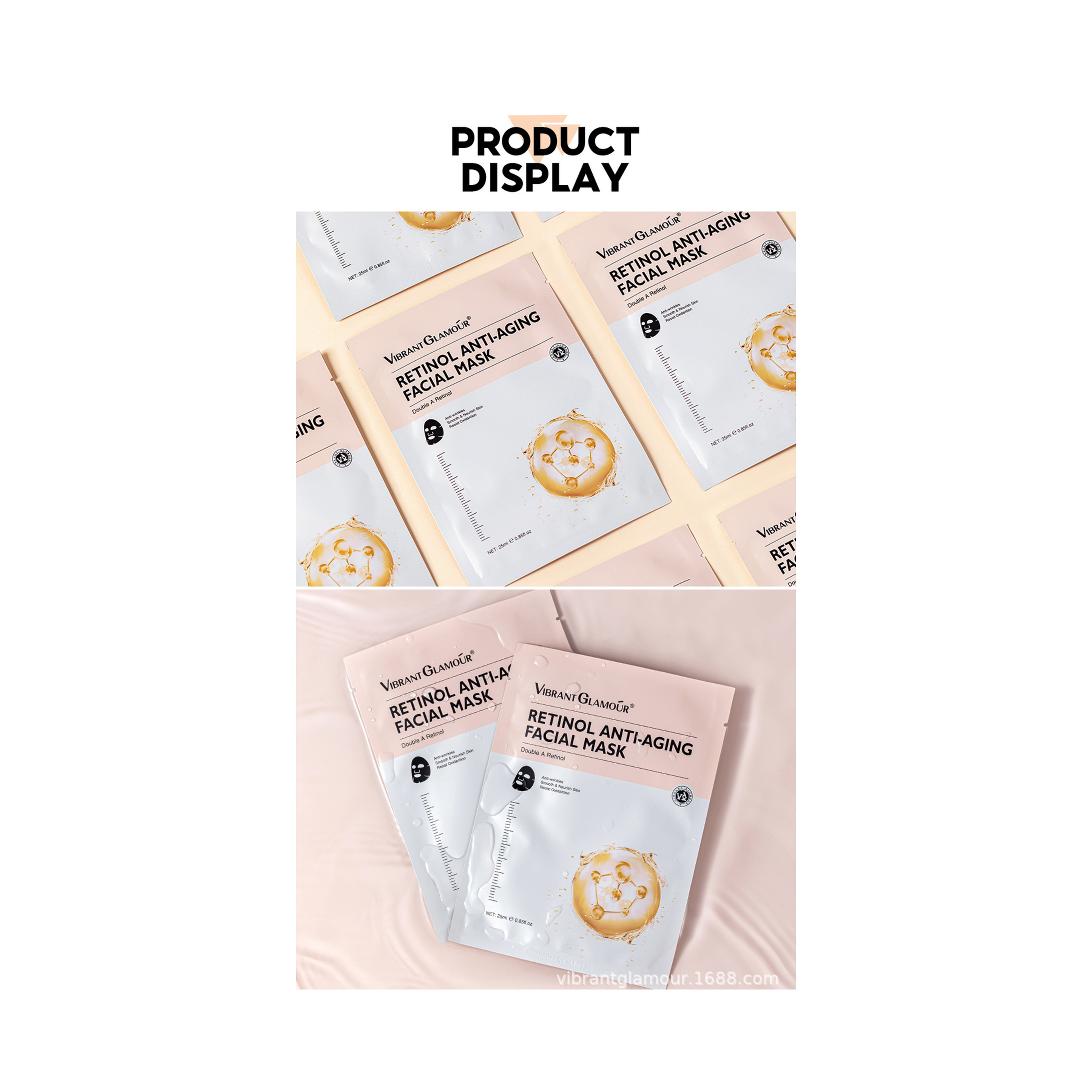 Vibrant Glamour Retinol Mask for Restoring Skin Radiance 25 ml