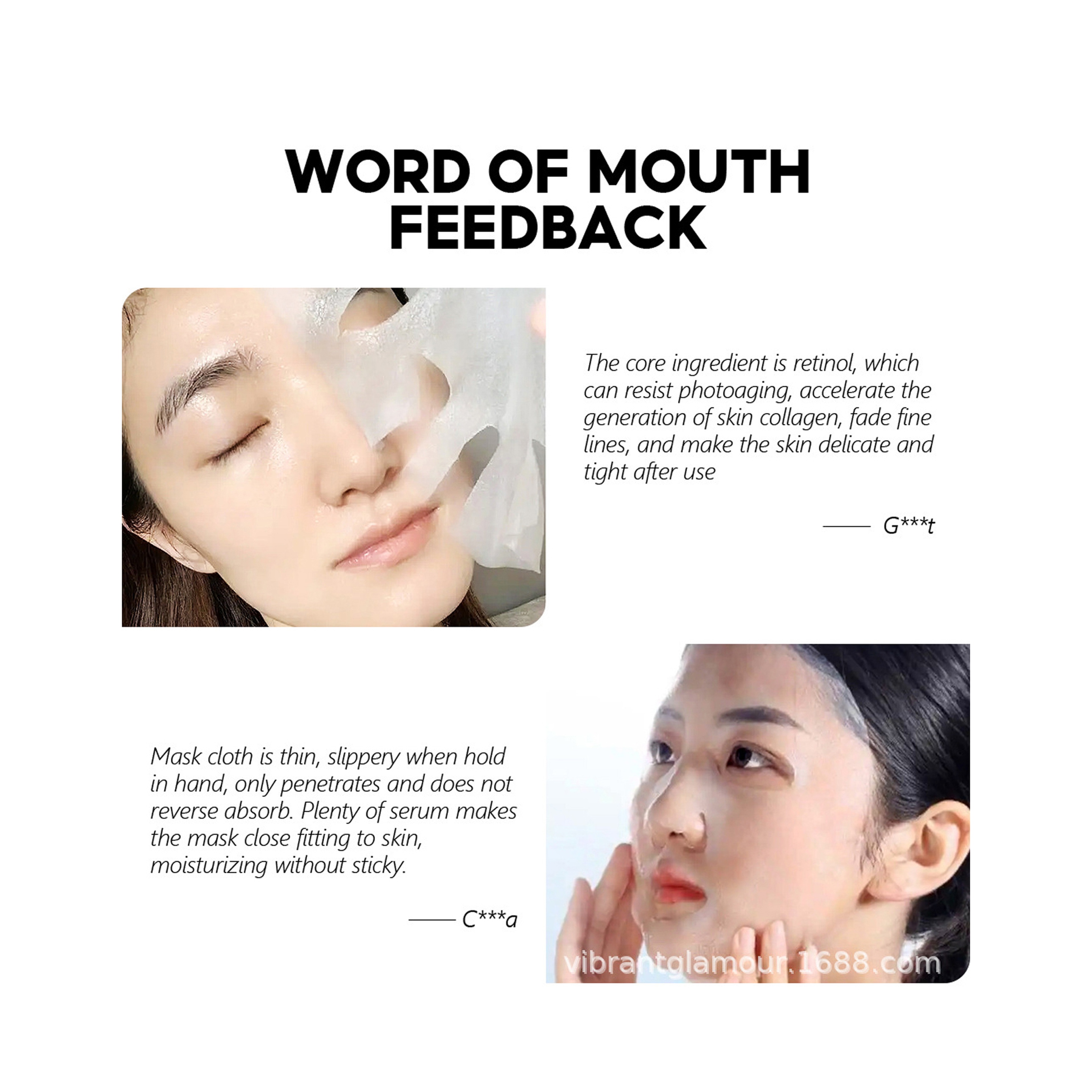 Vibrant Glamour Retinol Mask for Restoring Skin Radiance 25 ml