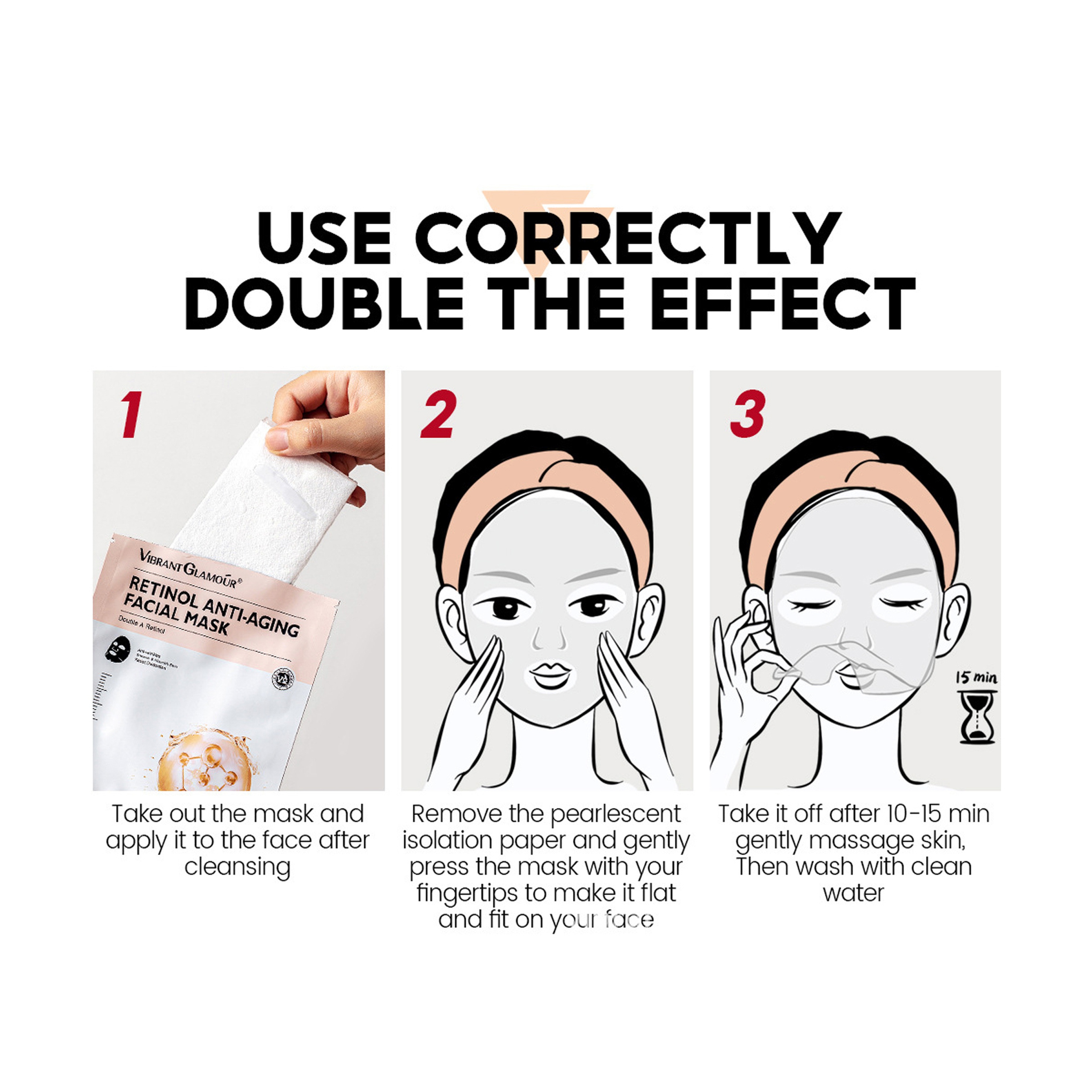 Vibrant Glamour Retinol Mask for Restoring Skin Radiance 25 ml