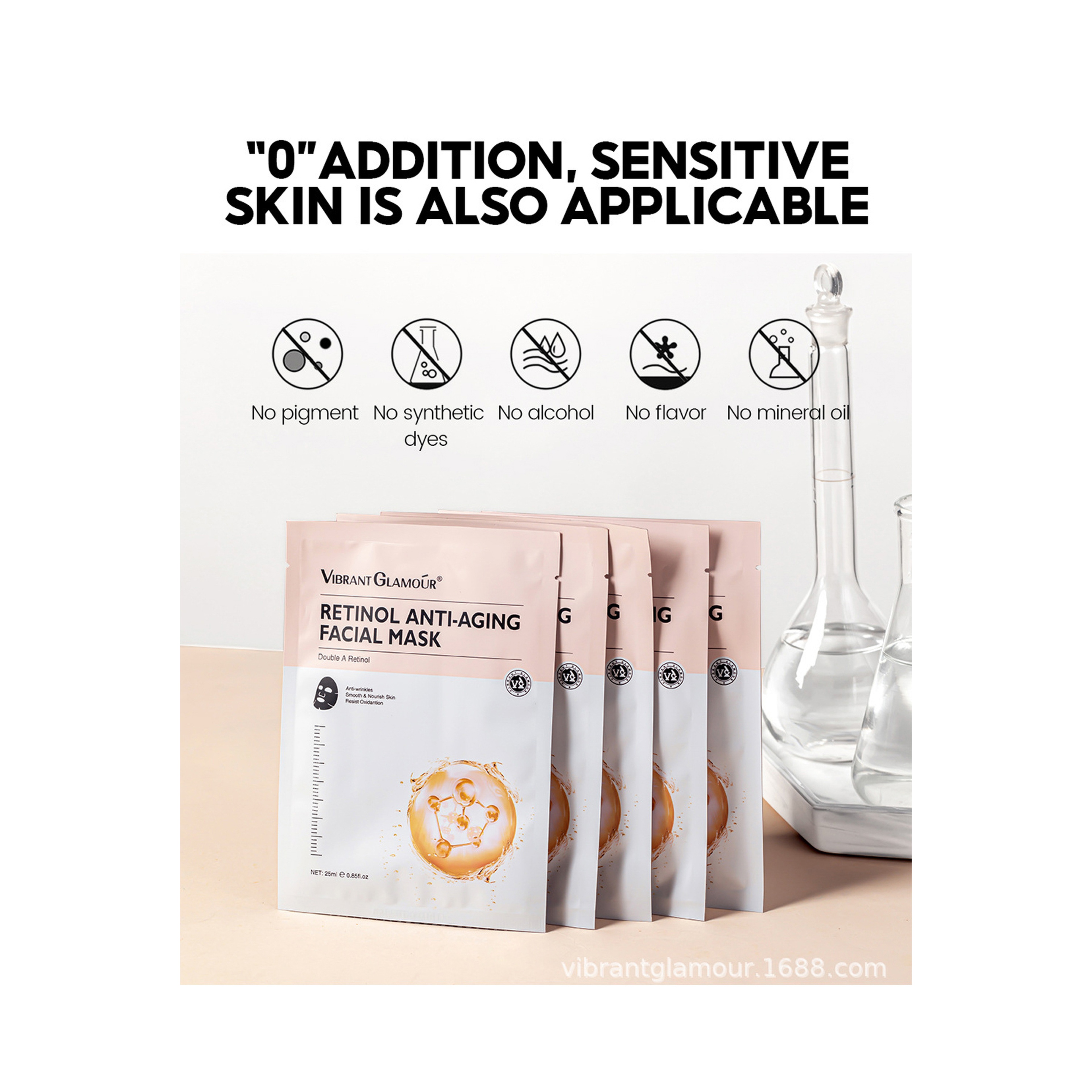 Vibrant Glamour Retinol Mask for Restoring Skin Radiance 25 ml