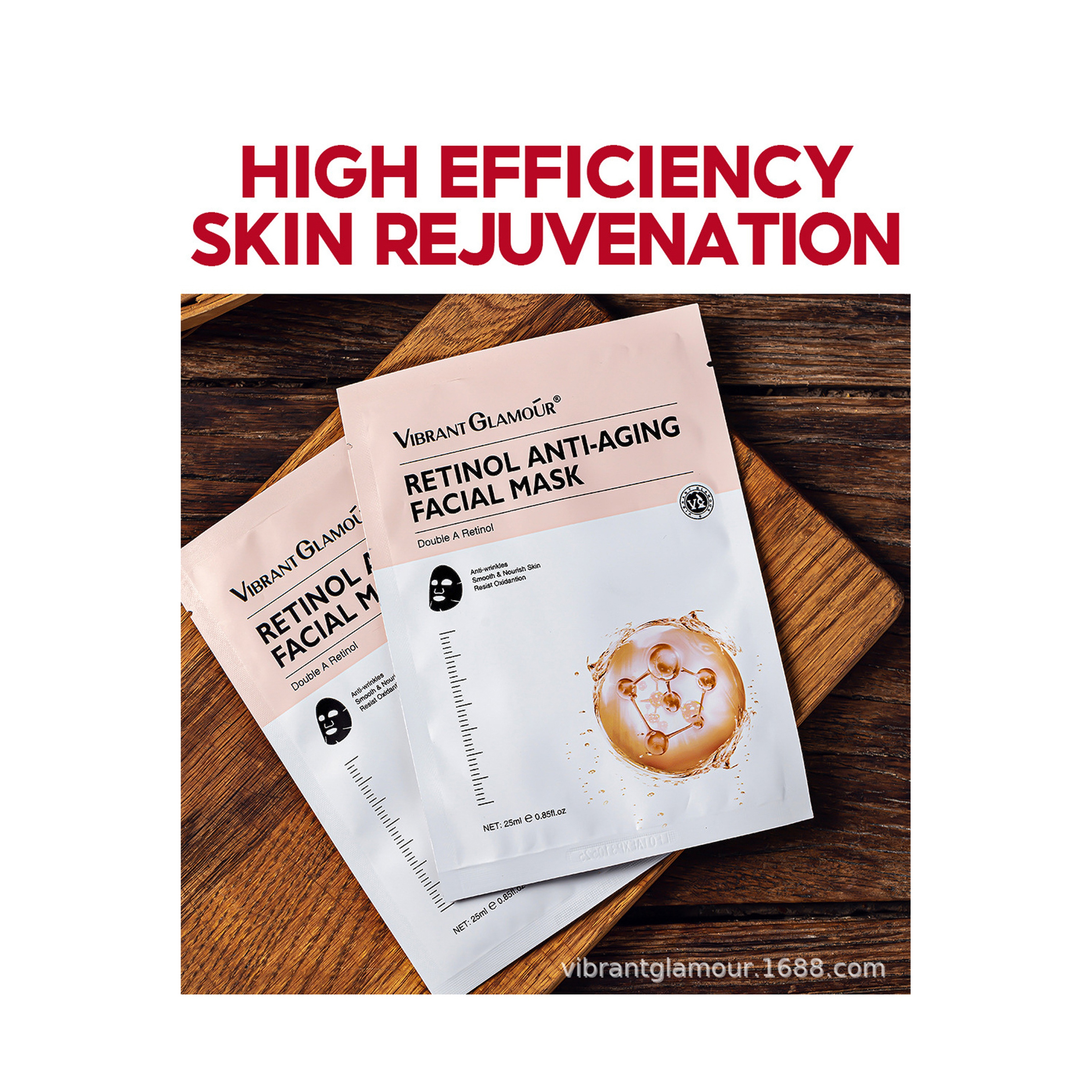 Vibrant Glamour Retinol Mask for Restoring Skin Radiance 25 ml