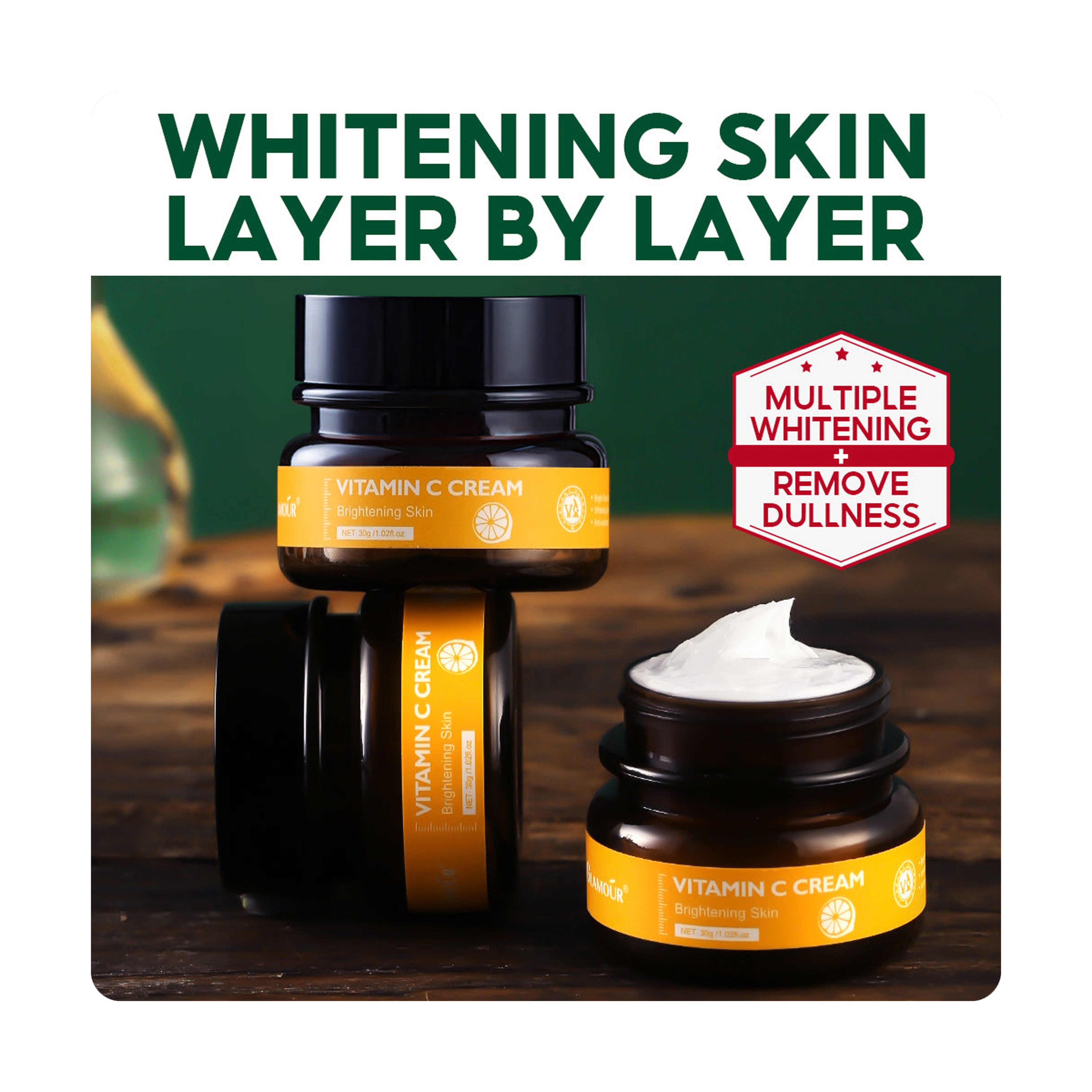 Vibrant Glamour Vitamin C Face Cream for Brightening and Moisturizing 30 g