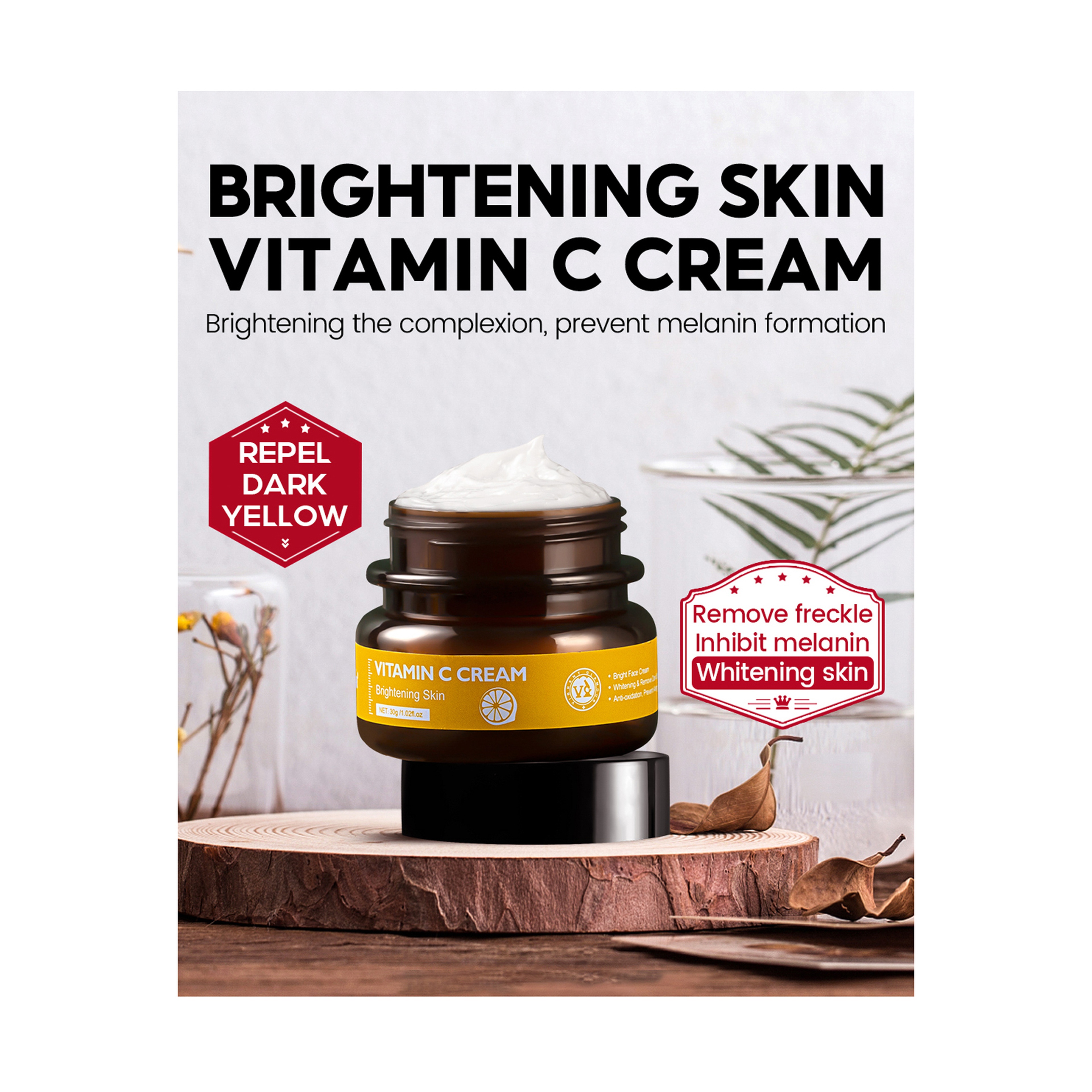 Vibrant Glamour Vitamin C Face Cream for Brightening and Moisturizing 30 g