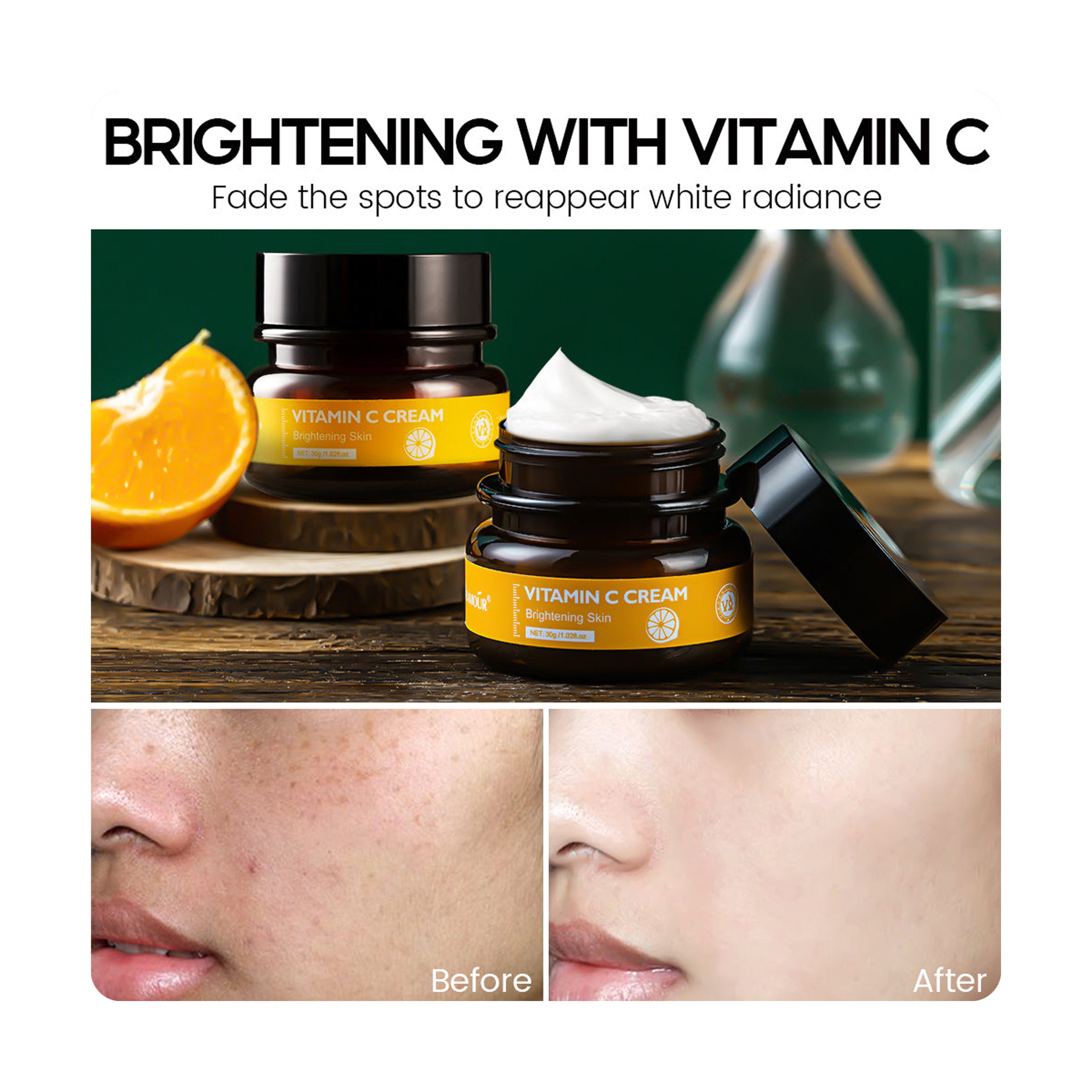 Vibrant Glamour Vitamin C Face Cream for Brightening and Moisturizing 30 g