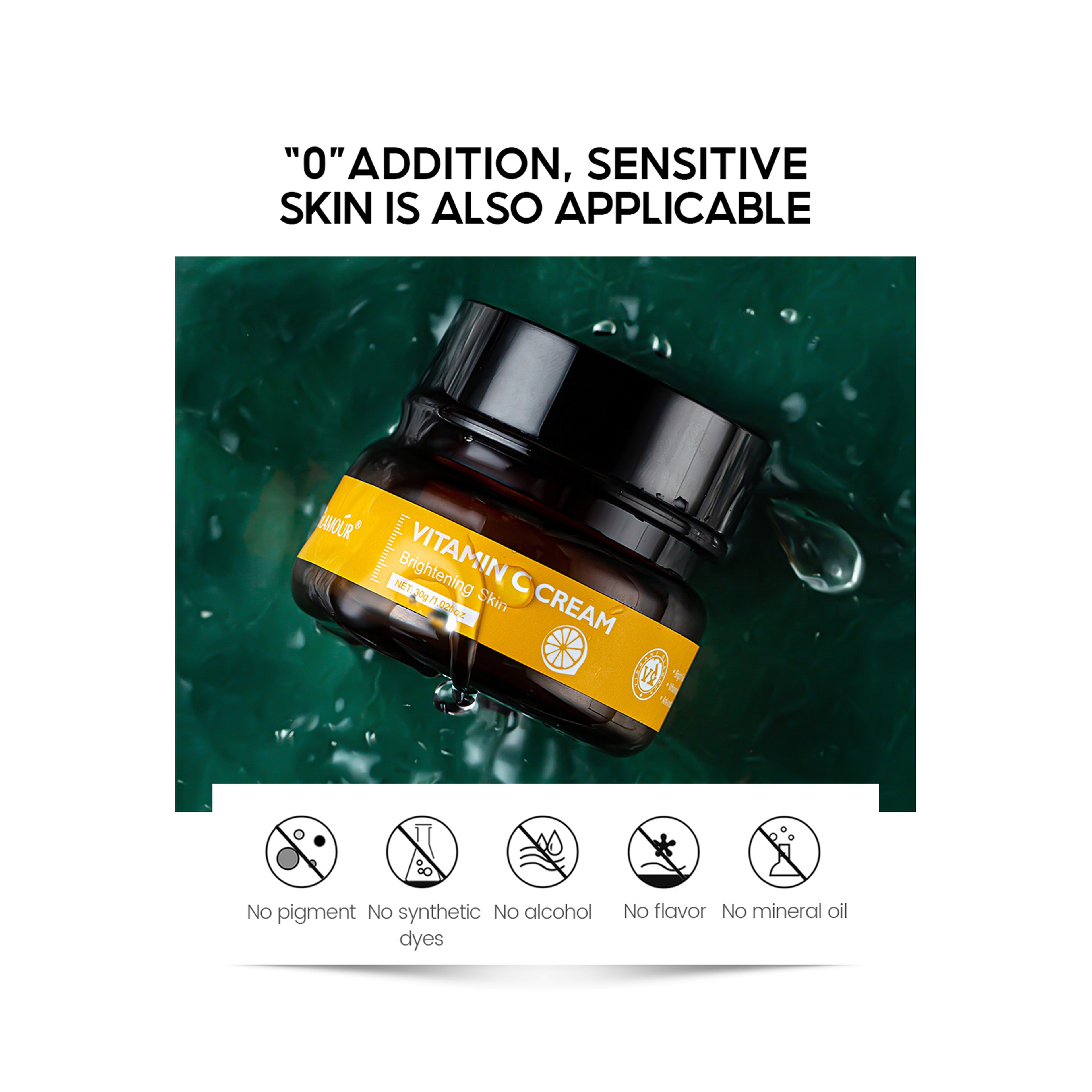 Vibrant Glamour Vitamin C Face Cream for Brightening and Moisturizing 30 g