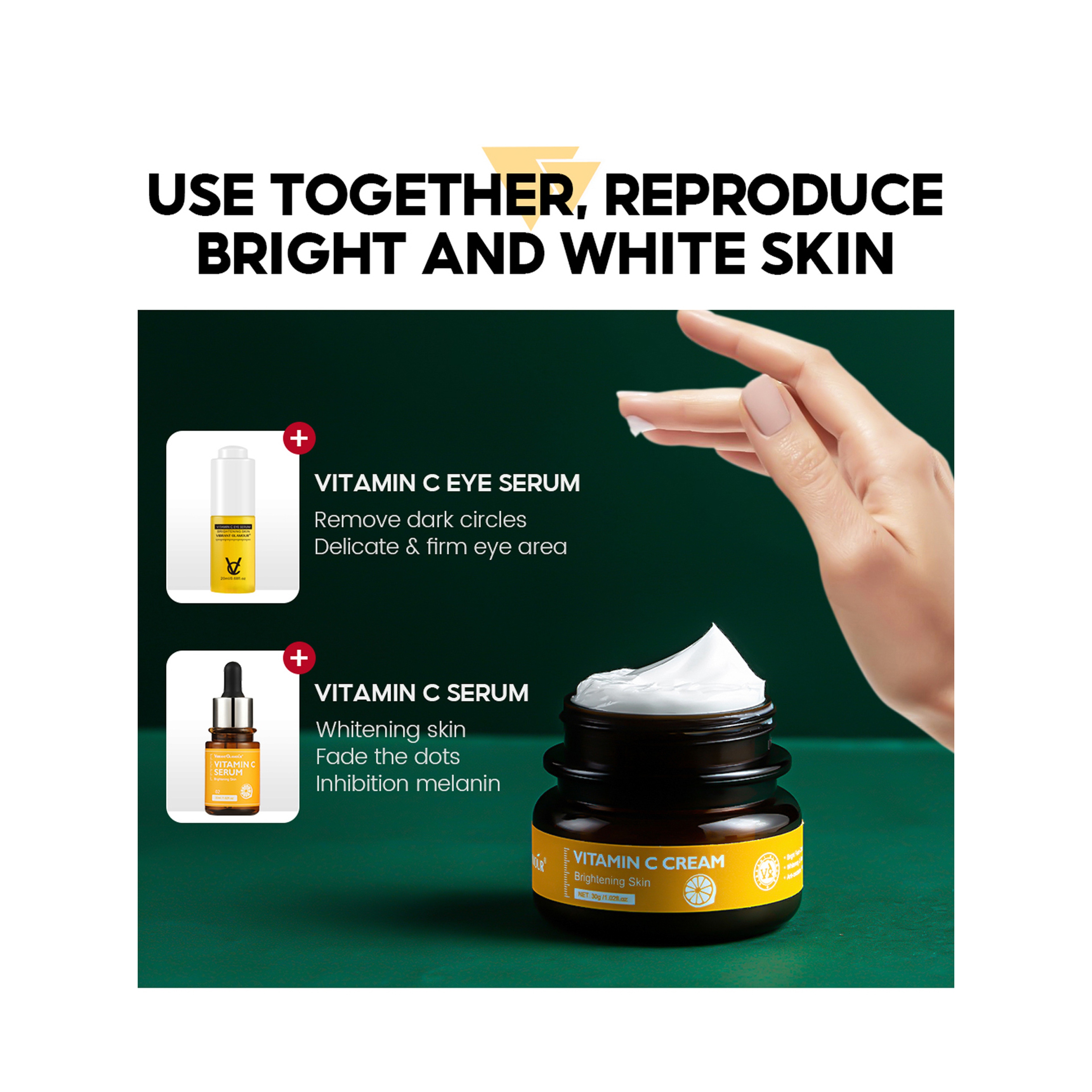 Vibrant Glamour Vitamin C Face Cream for Brightening and Moisturizing 30 g