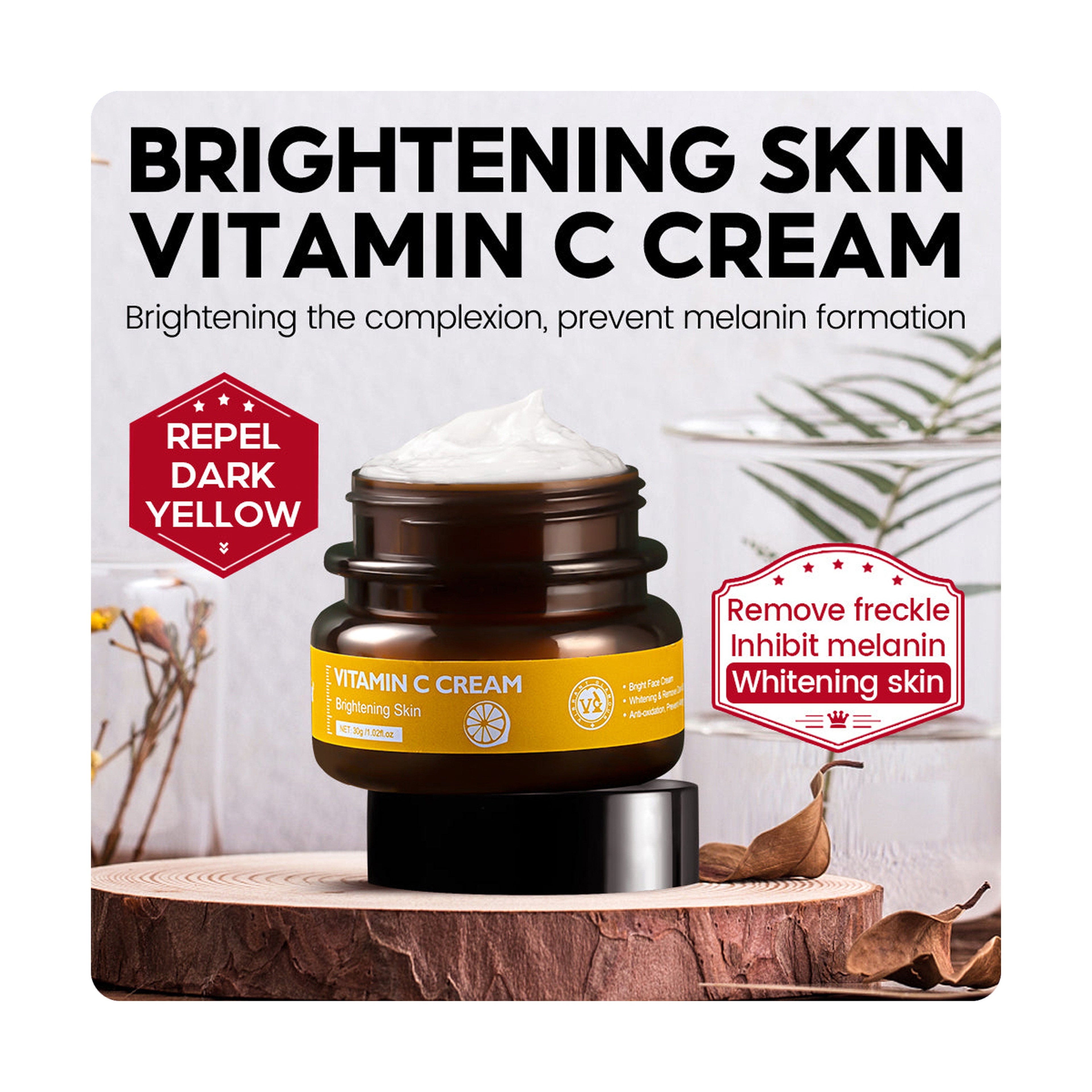 Vibrant Glamour Vitamin C Face Cream for Brightening and Moisturizing 30 g