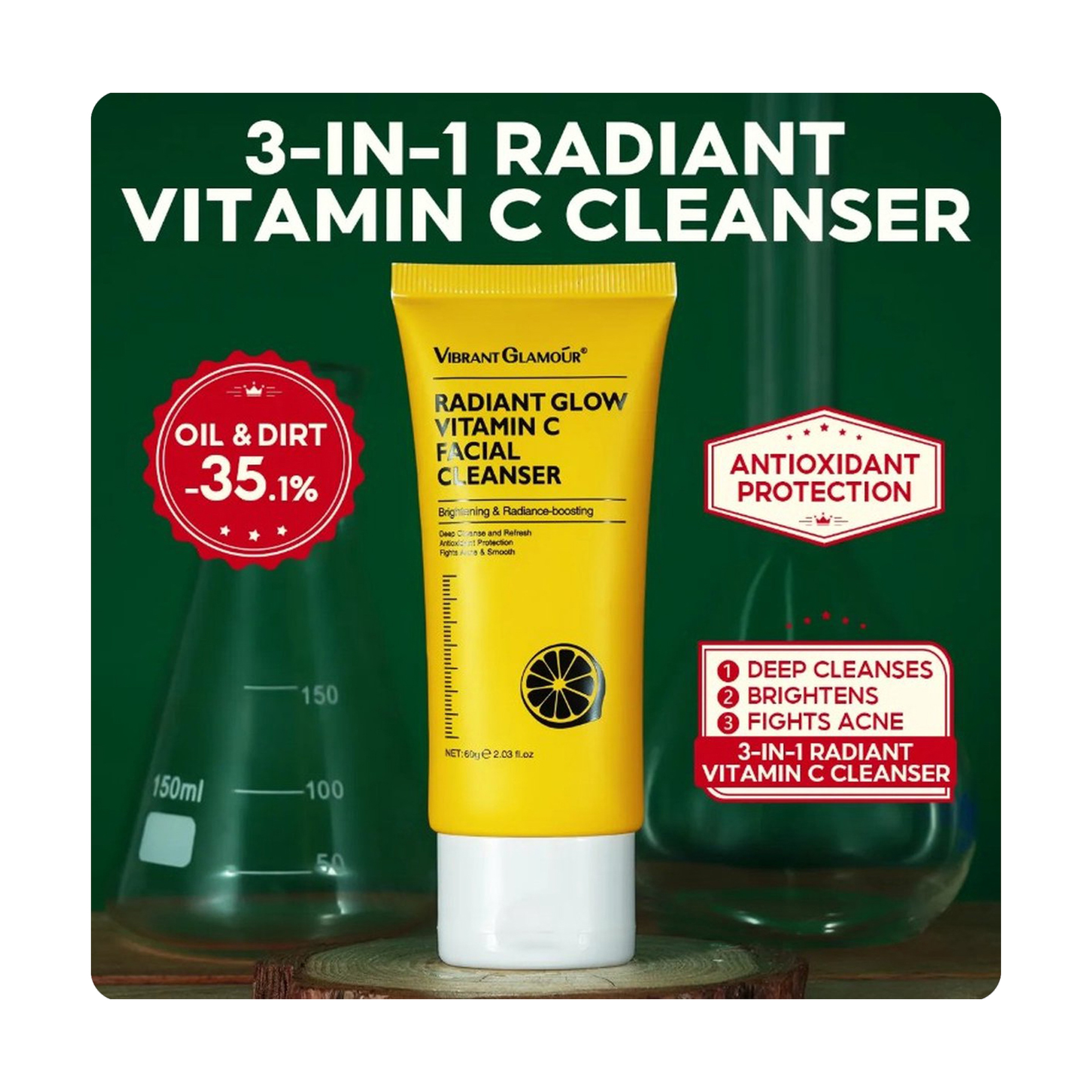 Vibrant Glamour Vitamin C Face Wash Deep Cleansing 60 g