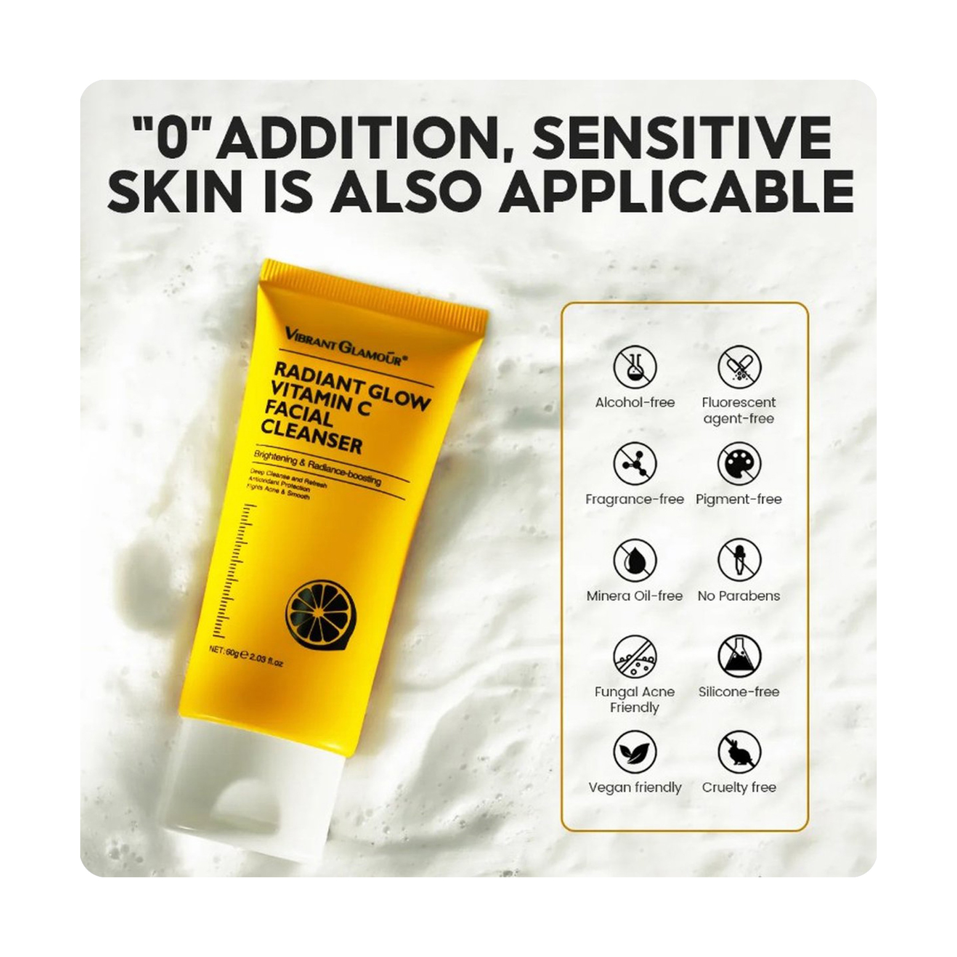 Vibrant Glamour Vitamin C Face Wash Deep Cleansing 60 g