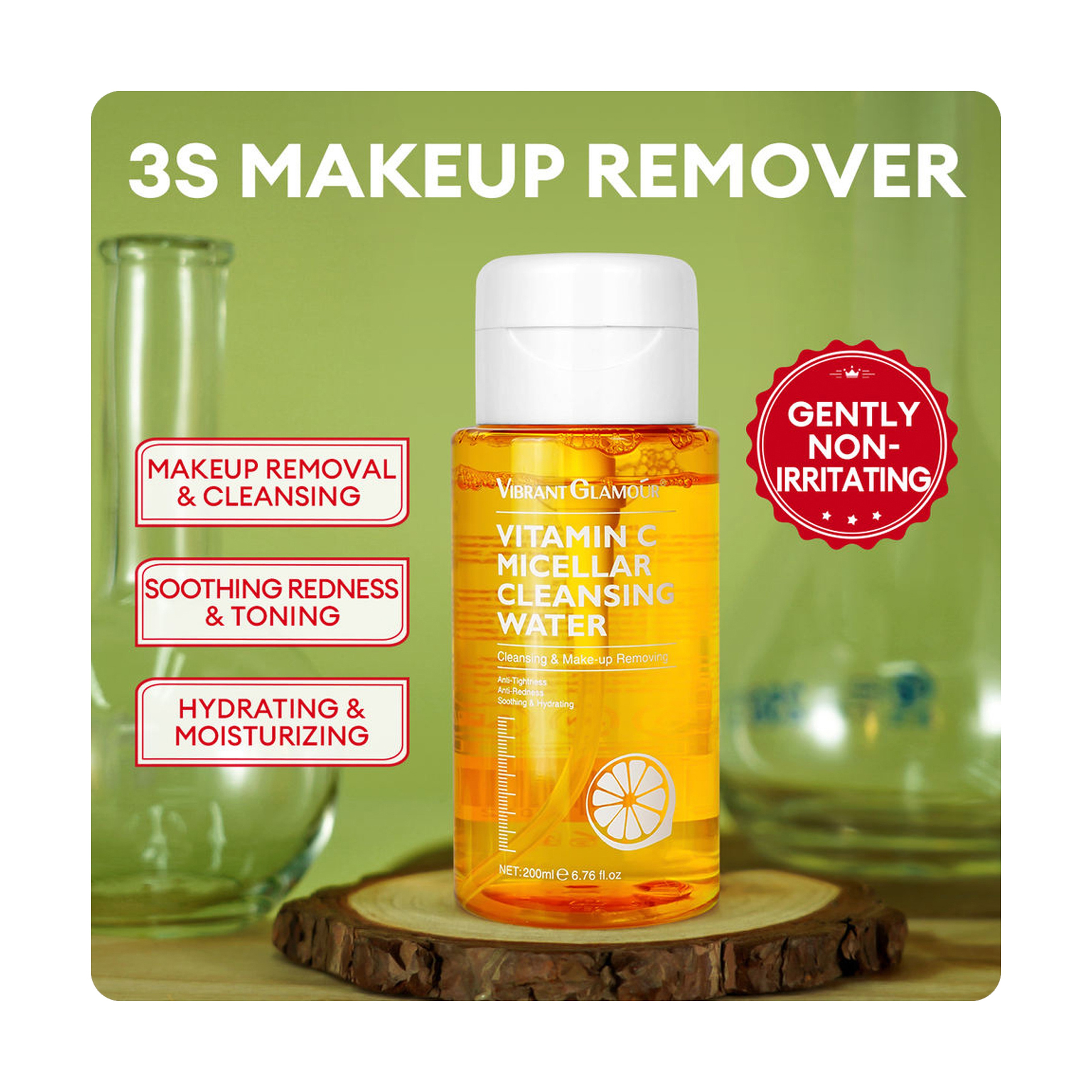 Vibrant Glamour Vitamin C Cleanser and Makeup Remover for Sensitive Skin 200 ml