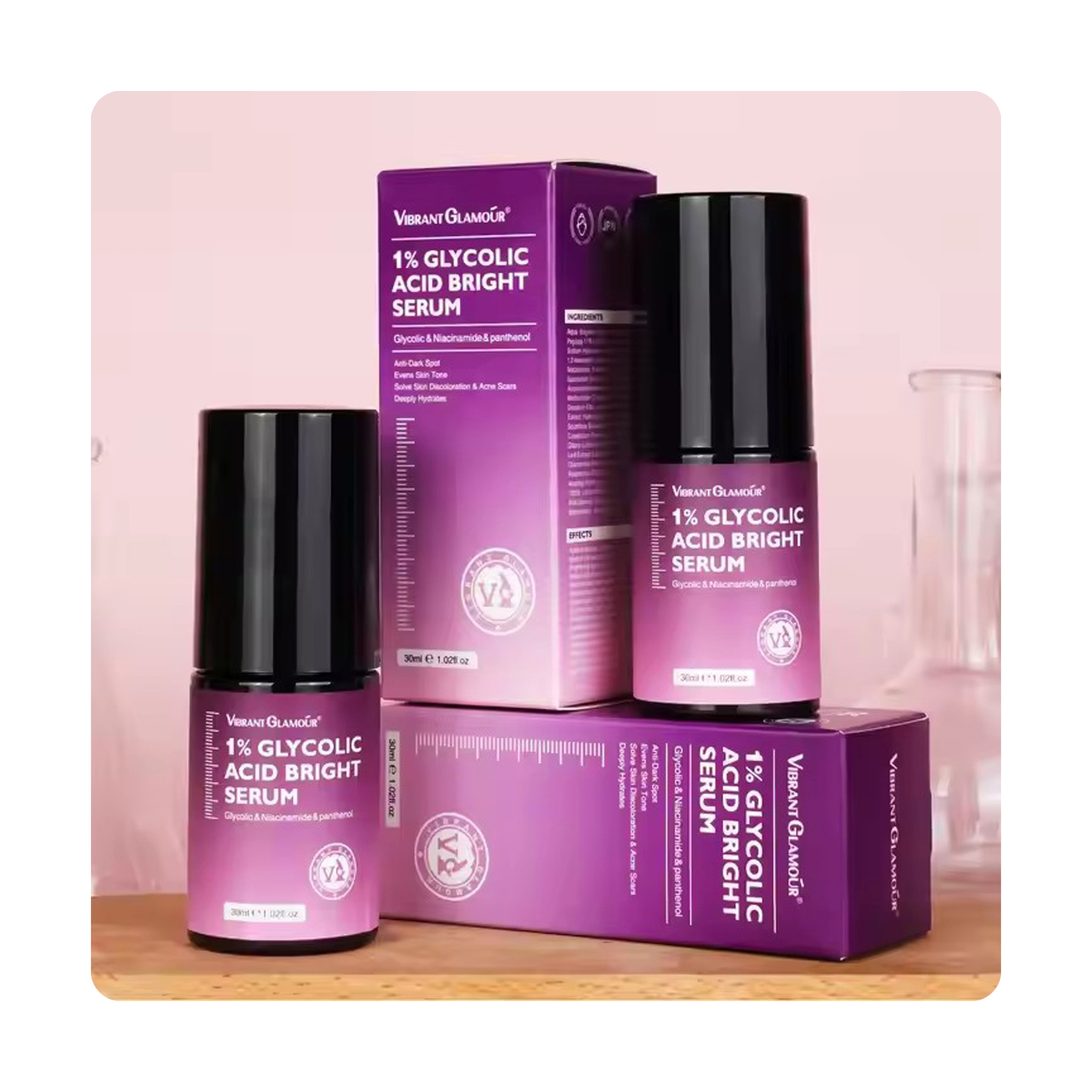 Vibrant Glamour Dark Spot Brightening Serum with 1% Glycolic Acid 30 ml