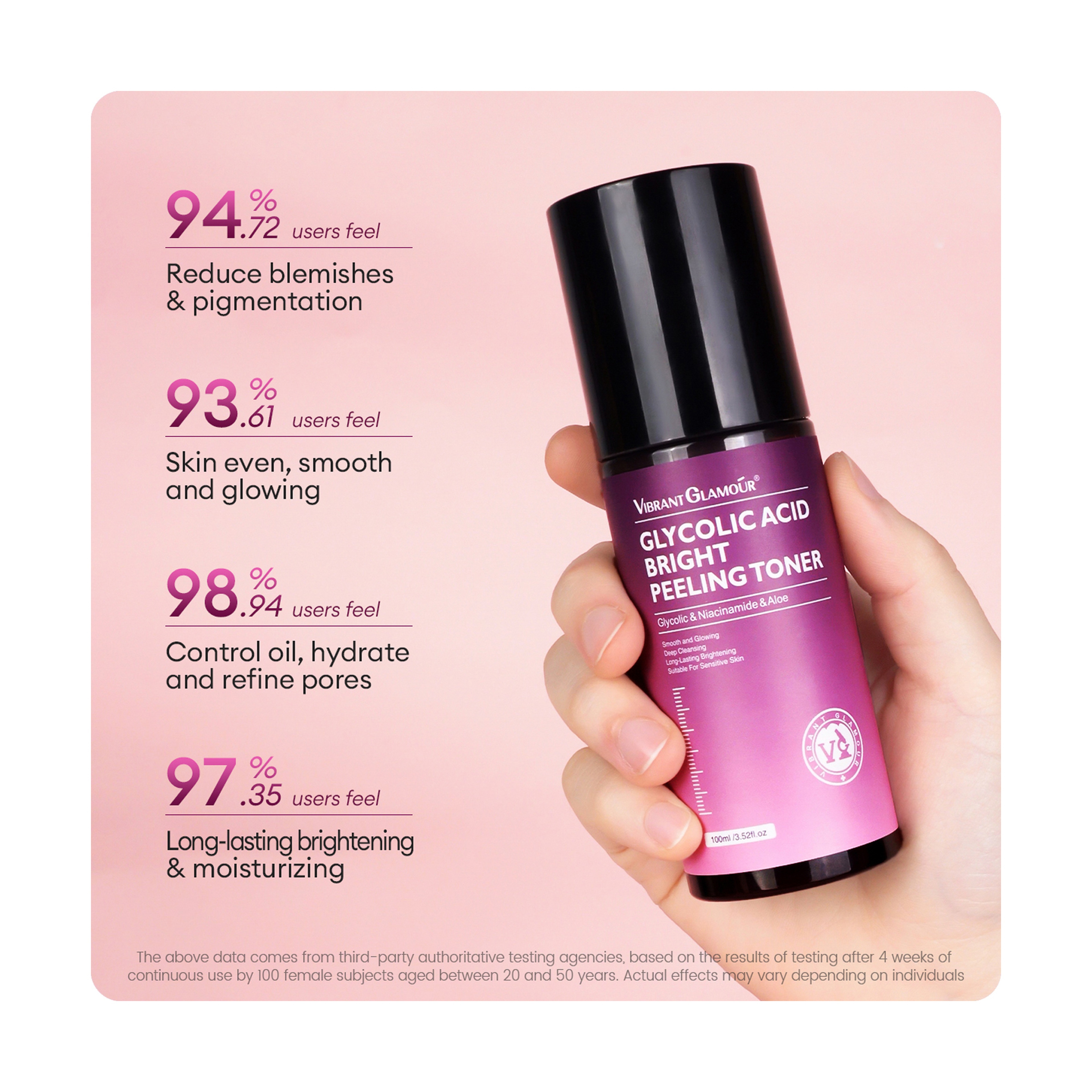 Vibrant Glamour Glycolic Acid Exfoliating Toner 100 ml