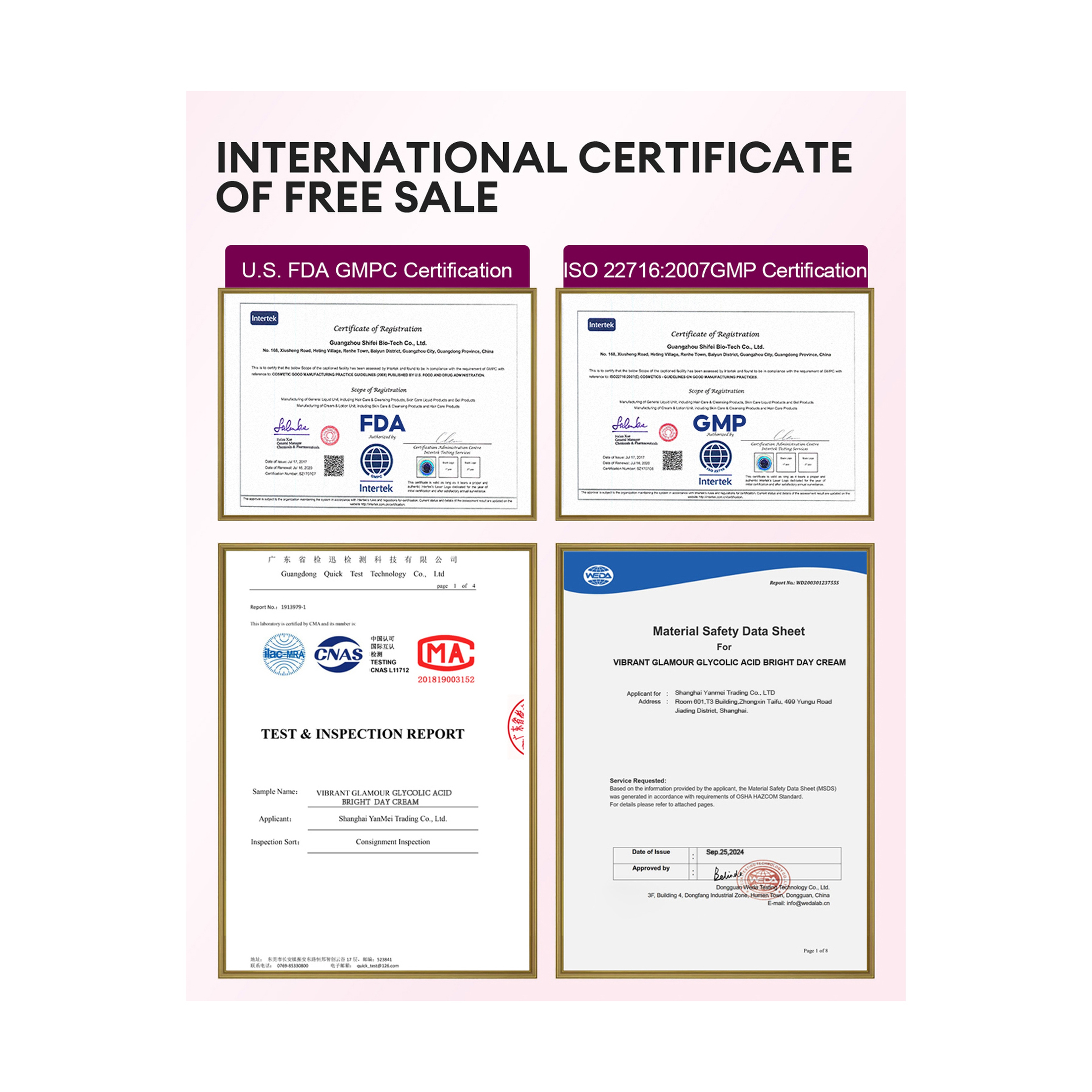 Vibrant Glamour Glycolic Acid Day Cream with SPF 20 Sun Protection 30 g