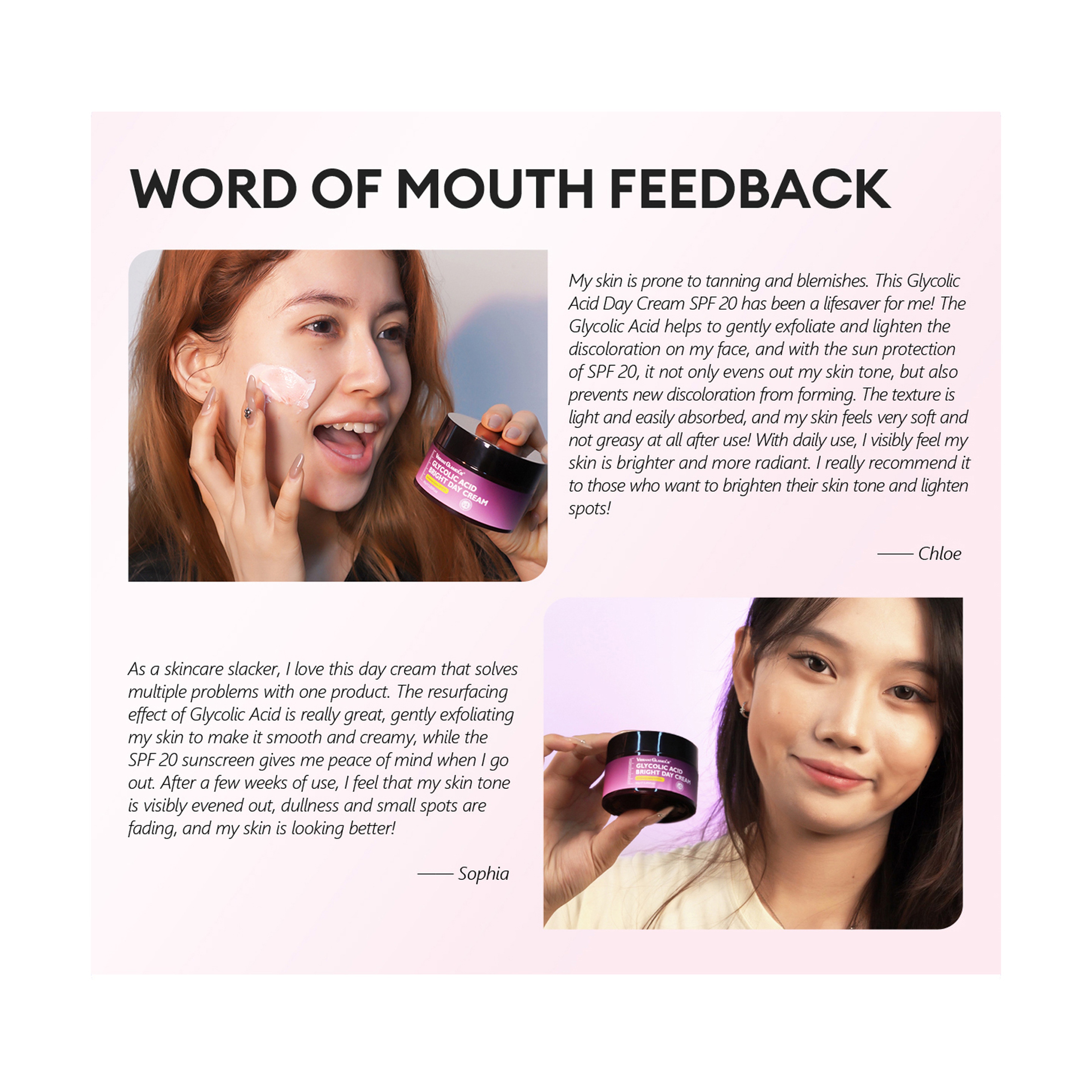 Vibrant Glamour Glycolic Acid Day Cream with SPF 20 Sun Protection 30 g