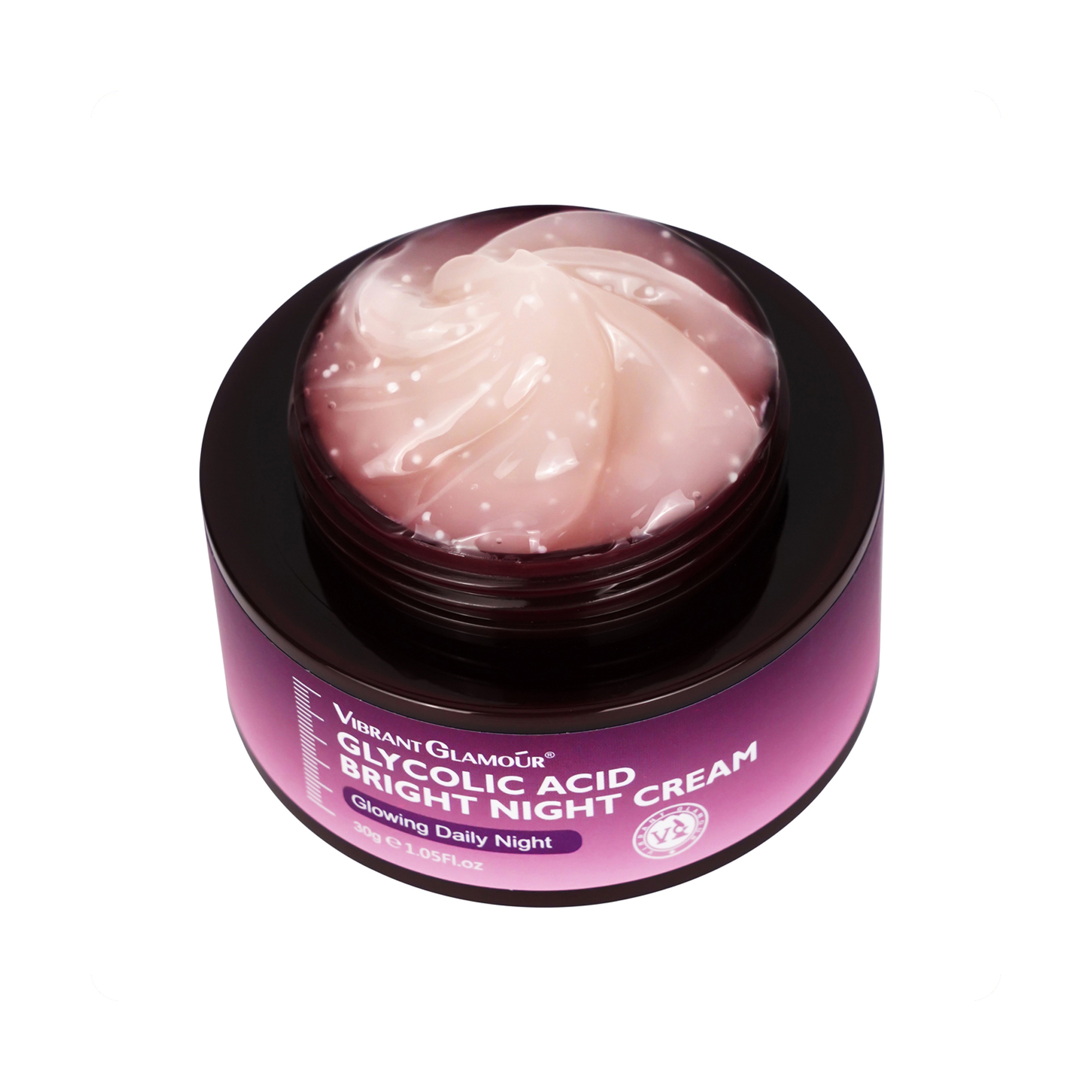 Vibrant Glamour Gentle Exfoliating Night Cream with Glycolic Acid for Skin Renewal 30 g