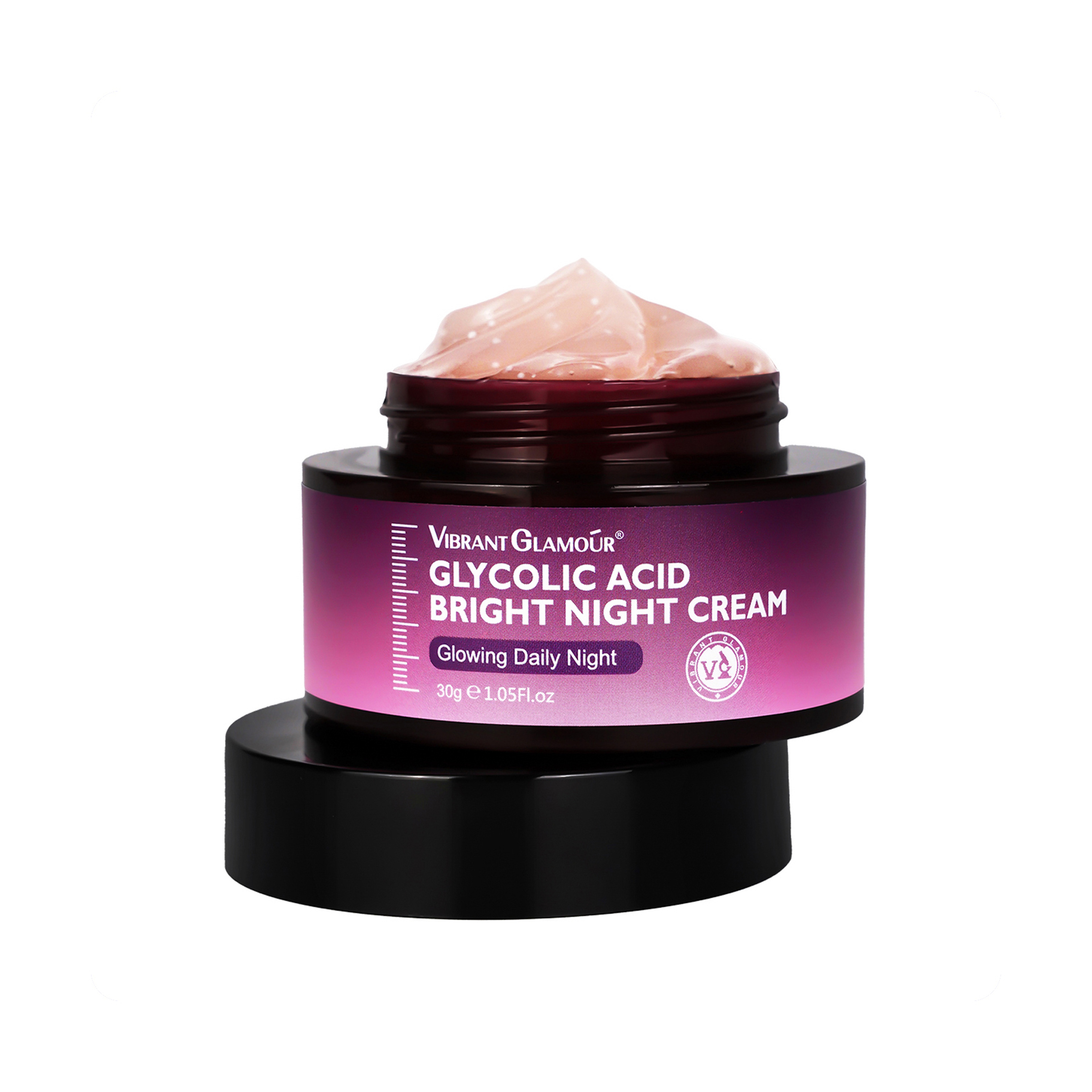 Vibrant Glamour Gentle Exfoliating Night Cream with Glycolic Acid for Skin Renewal 30 g