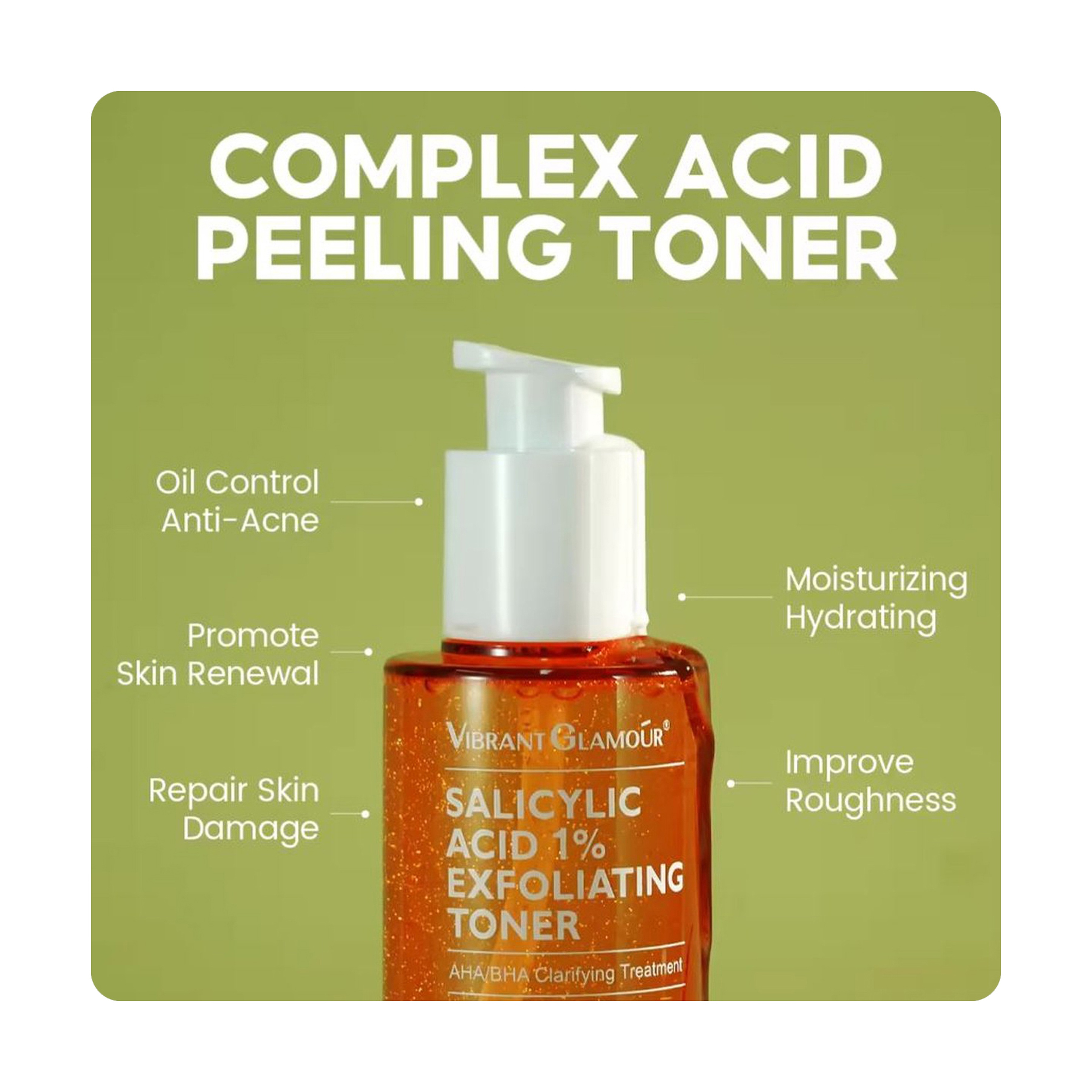 Vibrant Glamour 1% Salicylic Acid Face Toner Anti-Acne 100 ml