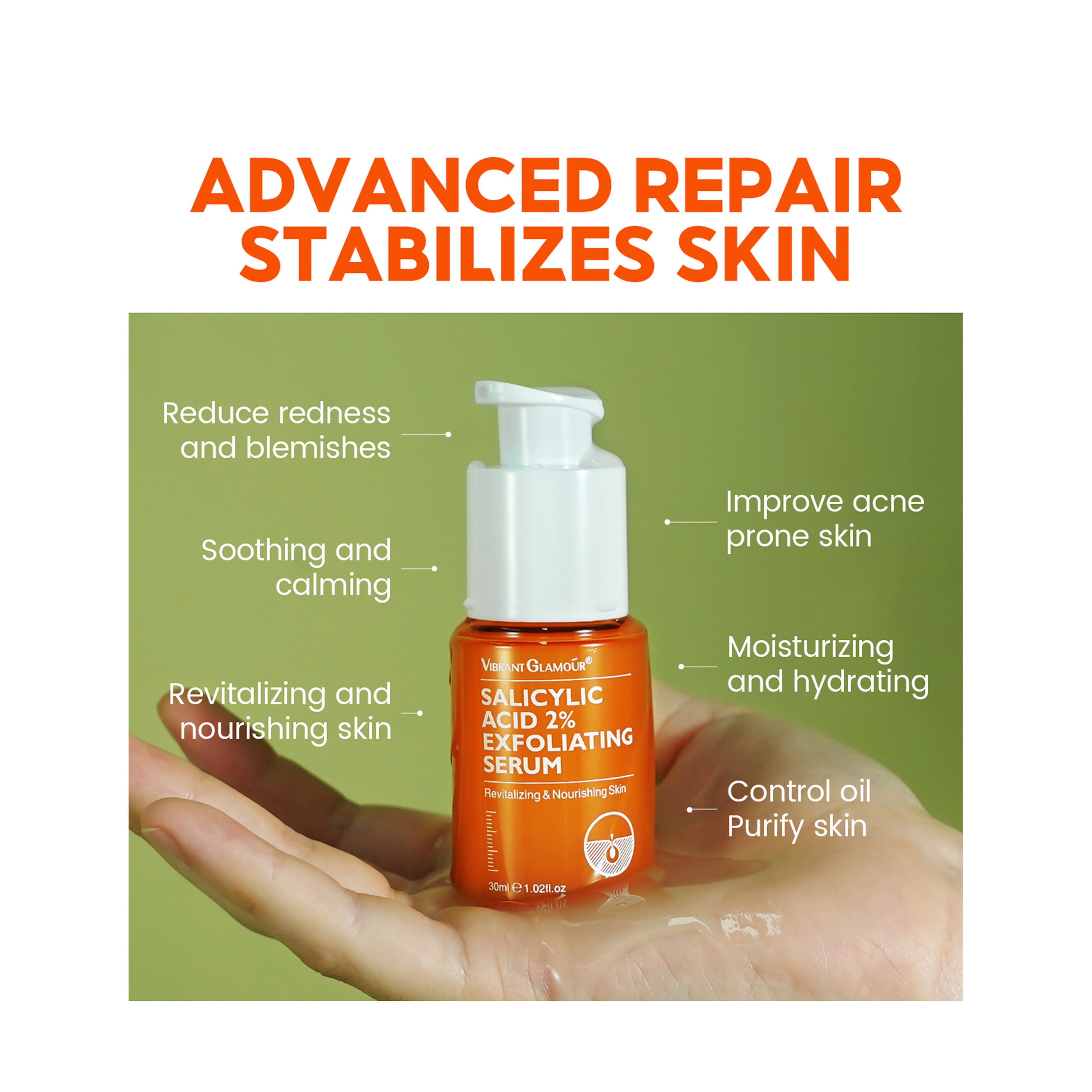 Vibrant Glamour 2% Salicylic Acid Exfoliating Serum Anti-Acne 30 ml