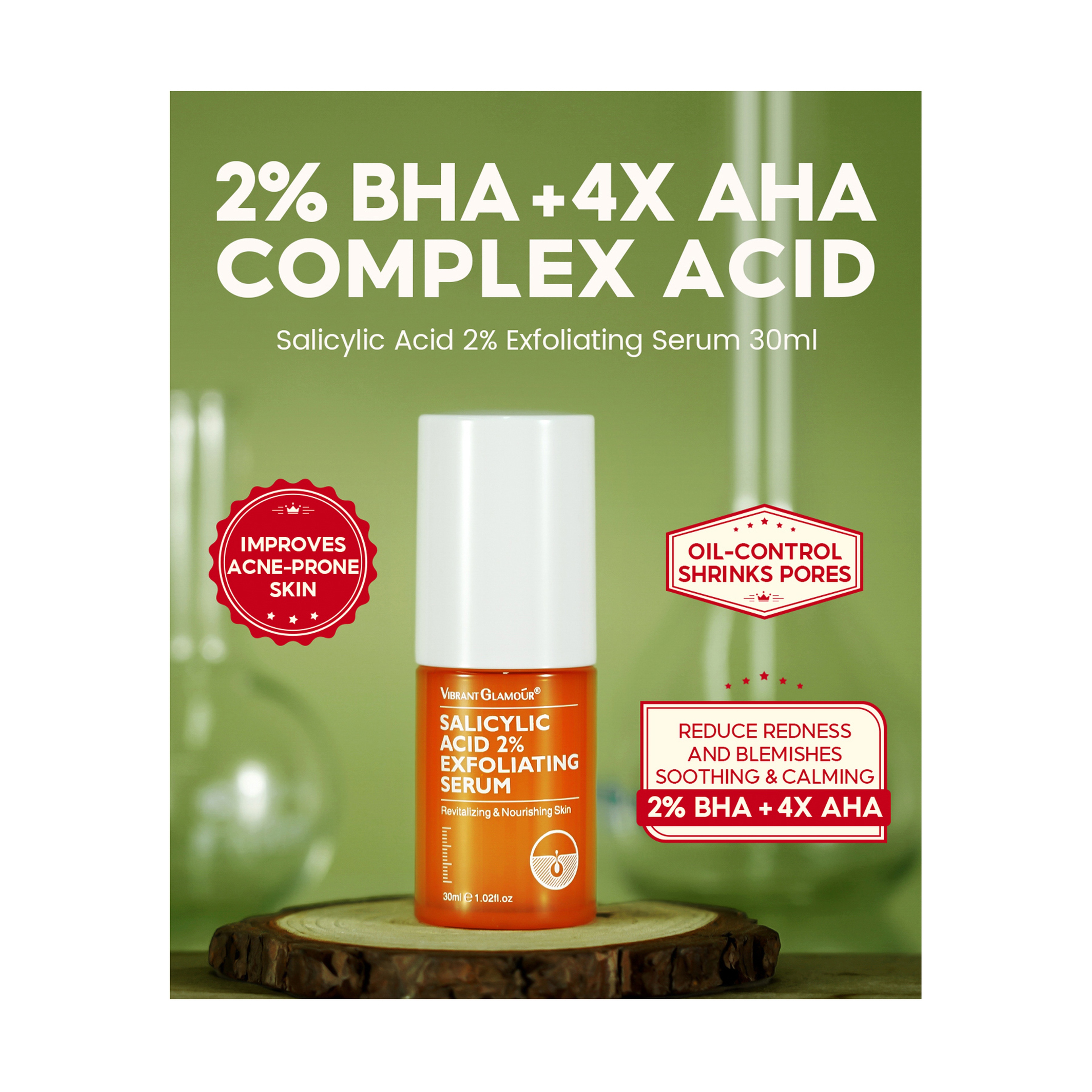 Vibrant Glamour 2% Salicylic Acid Exfoliating Serum Anti-Acne 30 ml