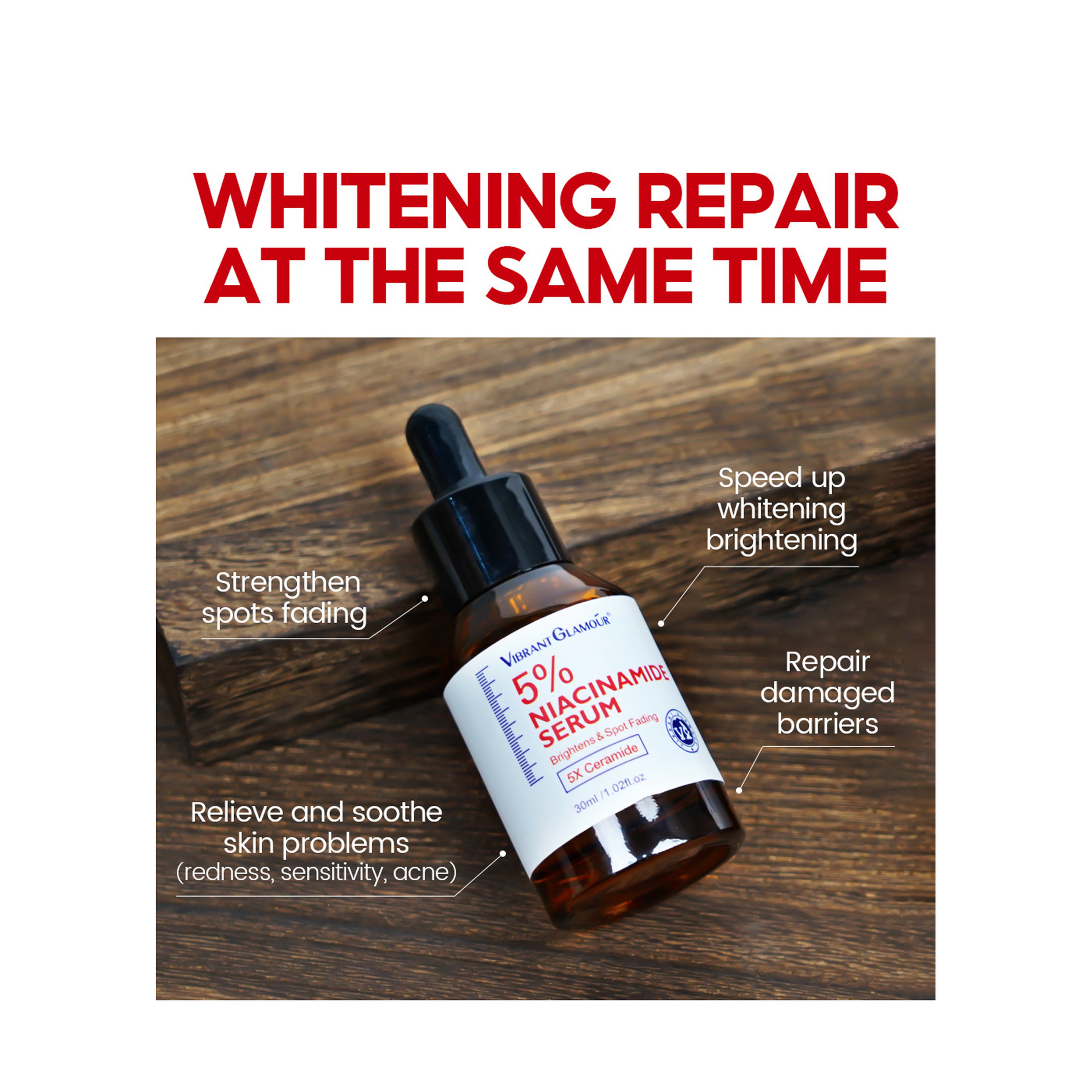 Vibrant Glamour 5% Niacinamide Serum for Brightening and Anti-Wrinkle 30 ml