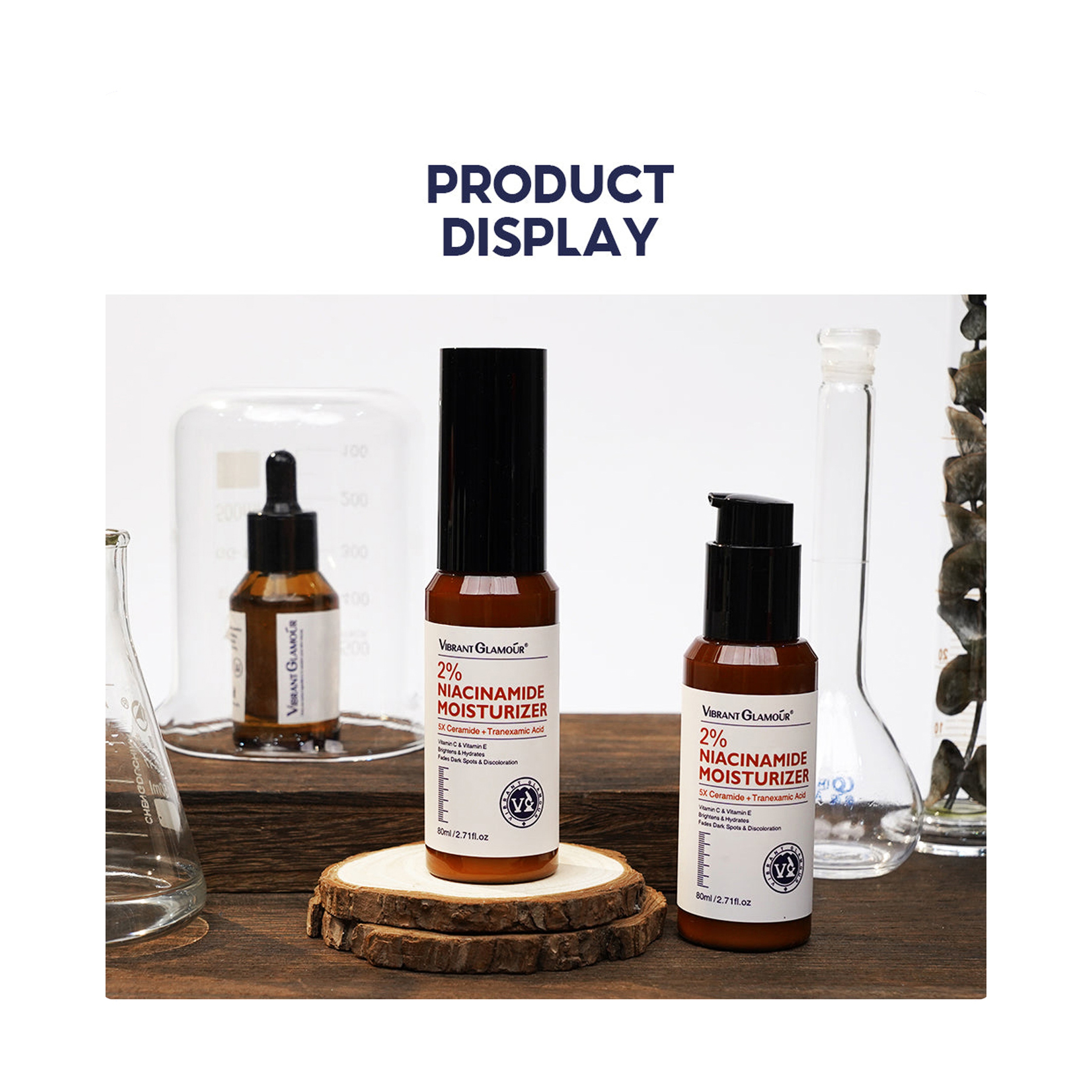 Vibrant Glamour 2% Niacinamide Moisturizing Serum with 5x Ceramide and Tranexamic Acid 80 ml