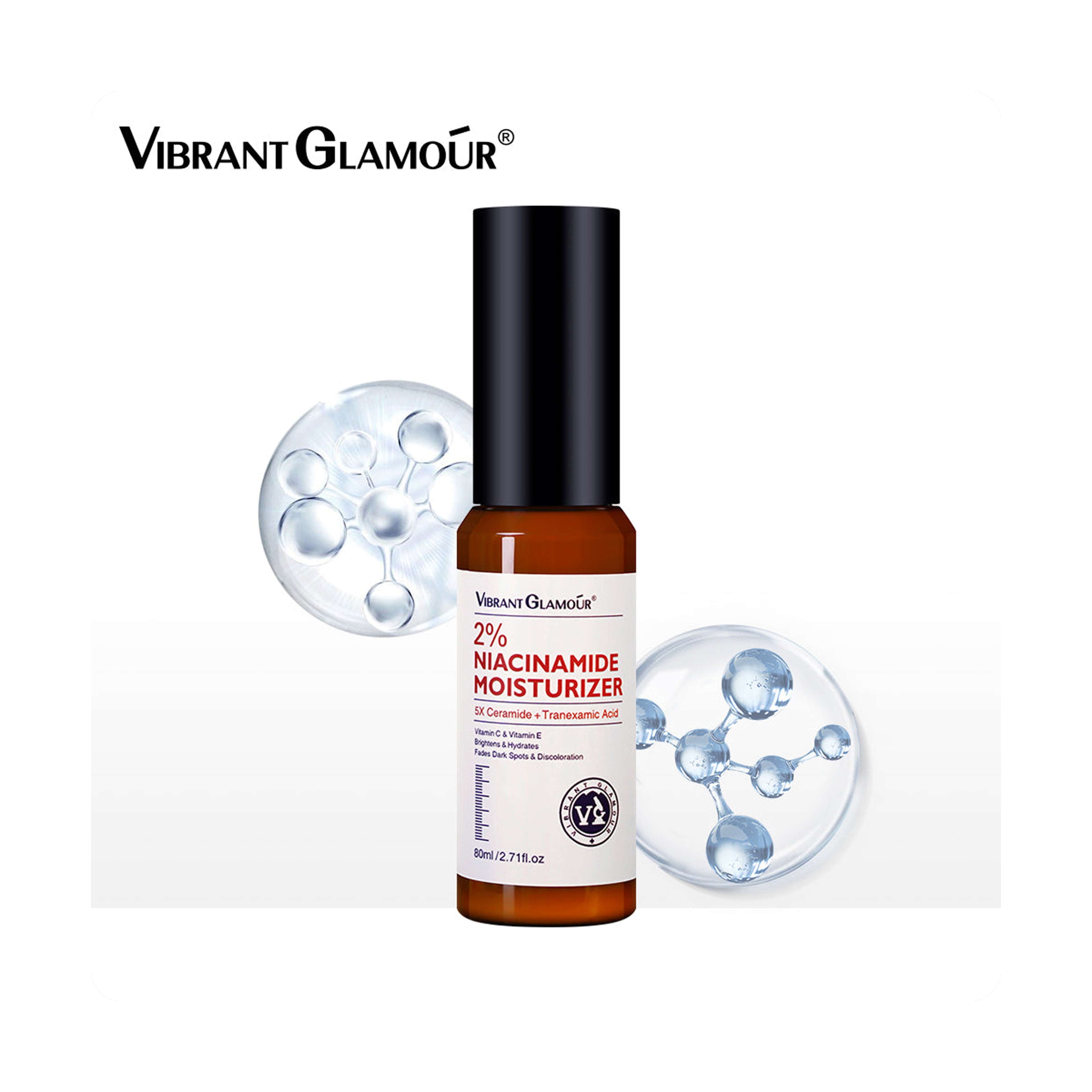 Vibrant Glamour 2% Niacinamide Moisturizing Serum with 5x Ceramide and Tranexamic Acid 80 ml