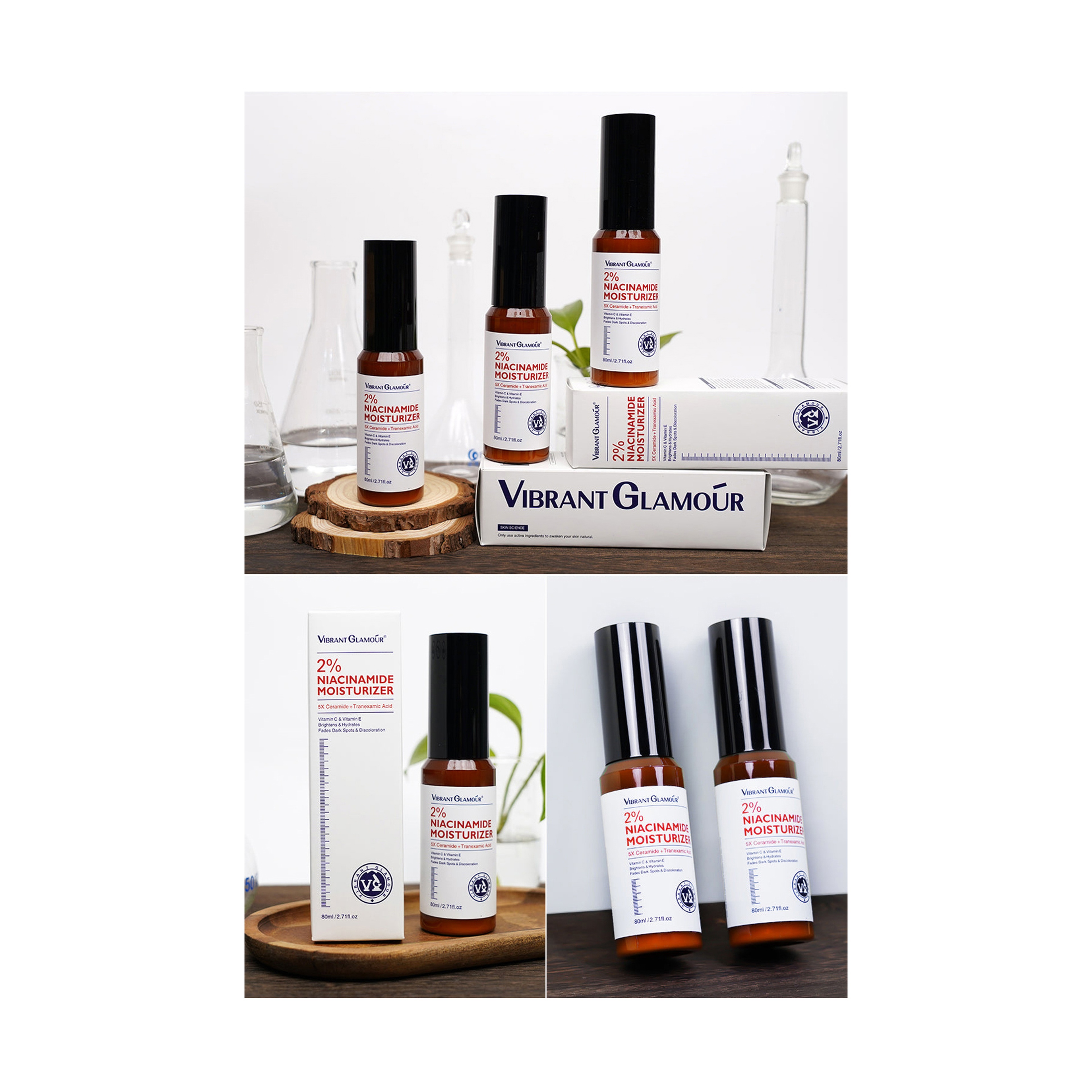 Vibrant Glamour 2% Niacinamide Moisturizing Serum with 5x Ceramide and Tranexamic Acid 80 ml