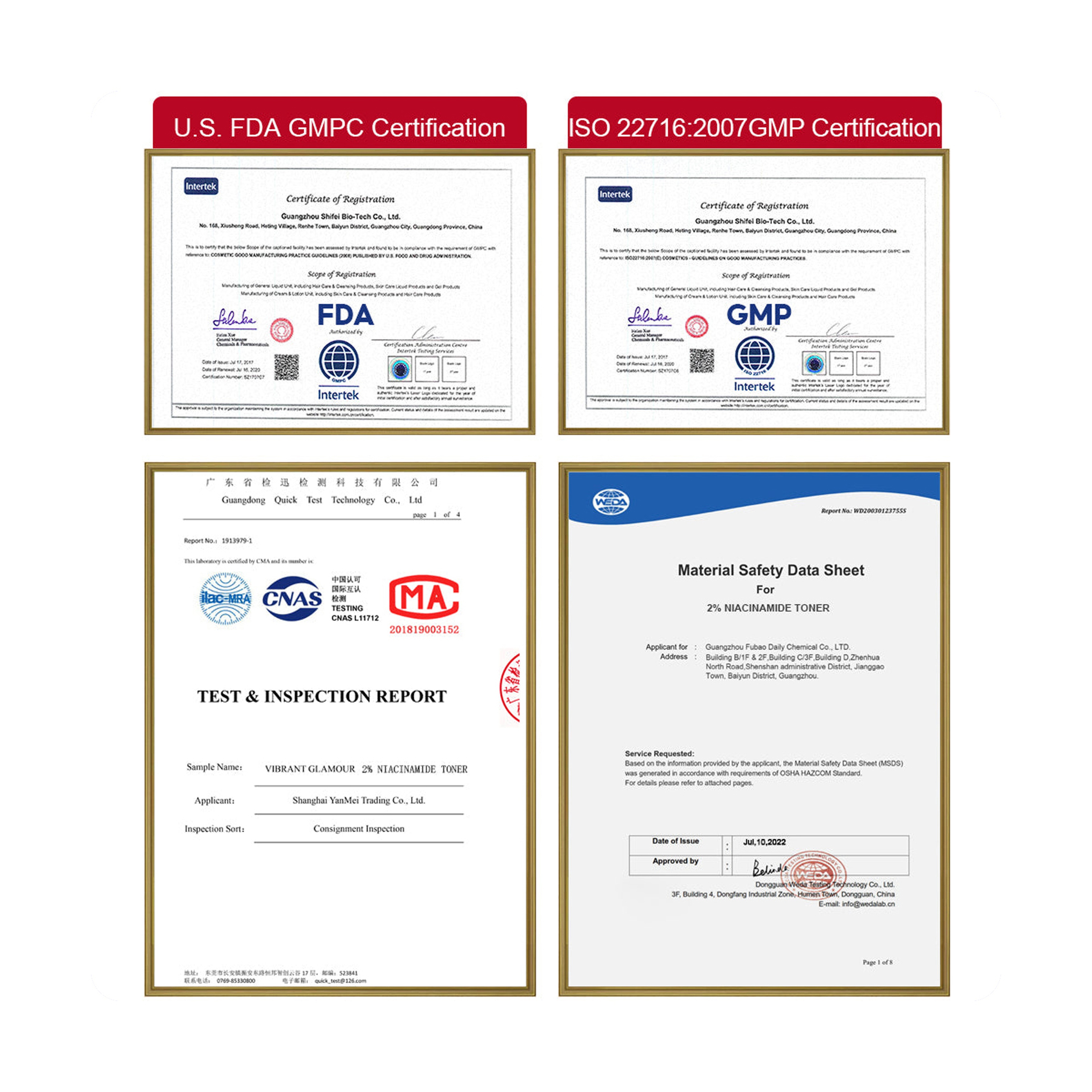 Vibrant Glamour 2% Niacinamide Brightening Face Toner with 5x Ceramide 100 ml