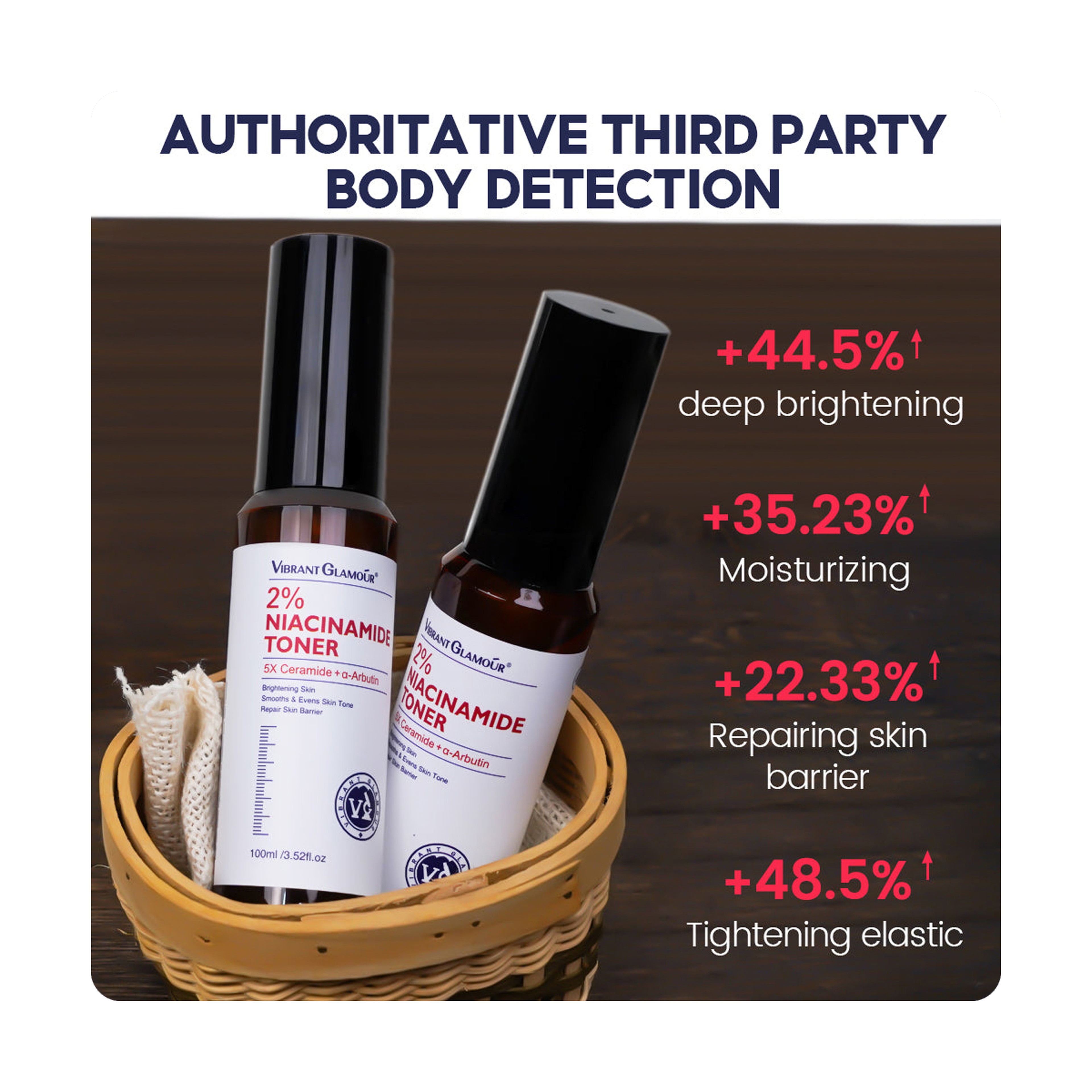 Vibrant Glamour 2% Niacinamide Brightening Face Toner with 5x Ceramide 100 ml