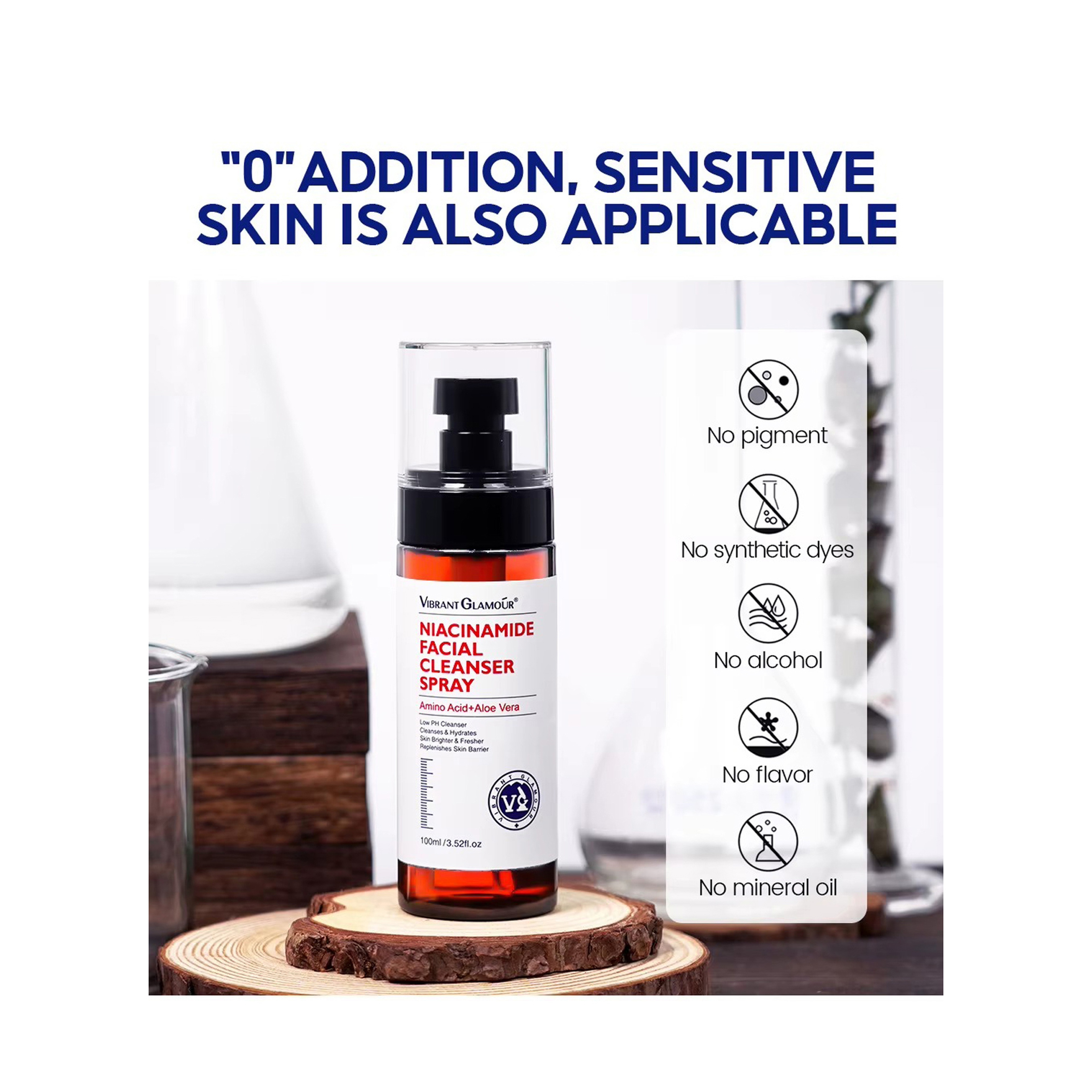 Vibrant Glamour Niacinamide Facial Spray Cleansing and Moisturizing 100 ml