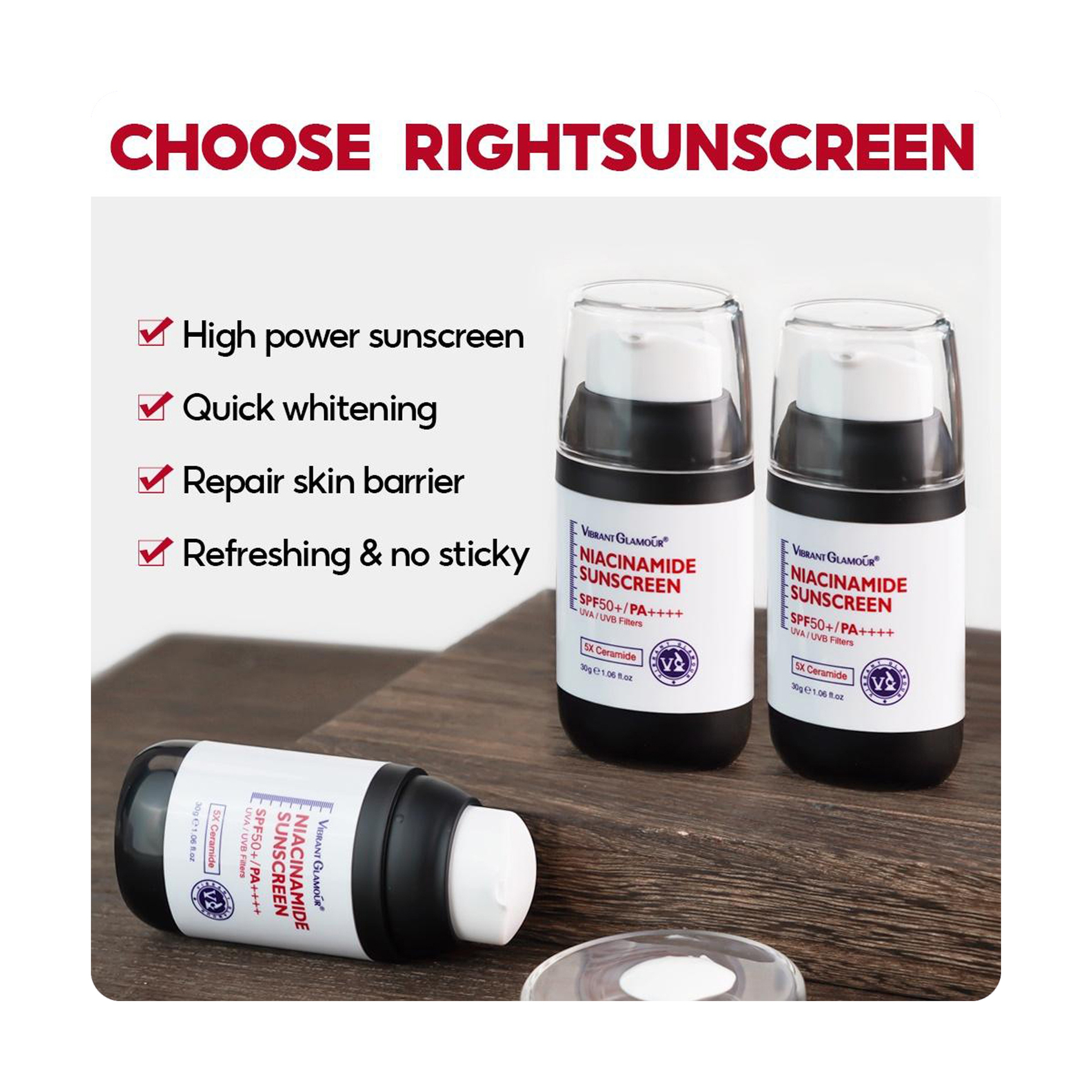 Vibrant Glamour Sunscreen Whitening Cream 30 g