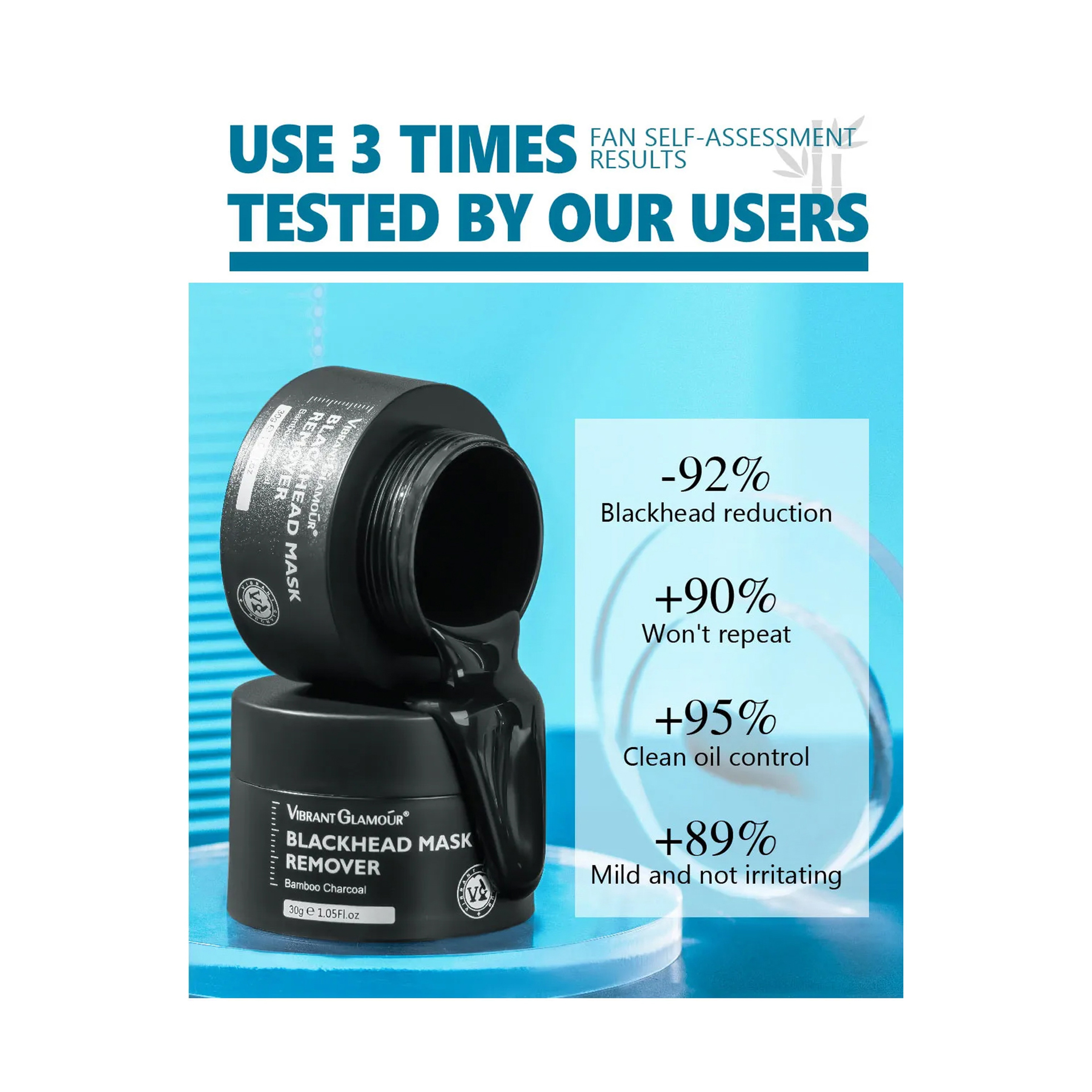 Vibrant Glamour Charcoal Mask for Blackhead Removal 30 g