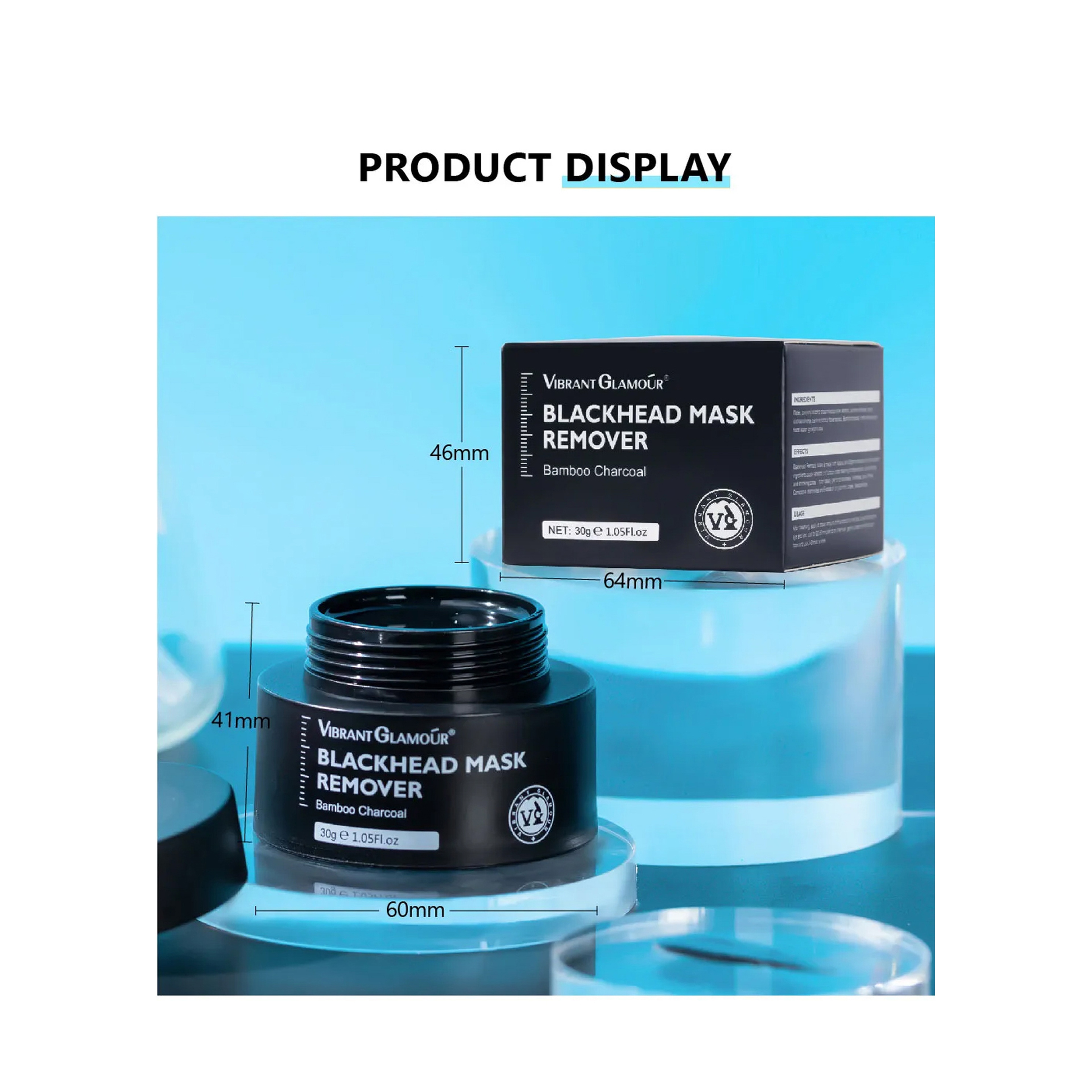 Vibrant Glamour Charcoal Mask for Blackhead Removal 30 g