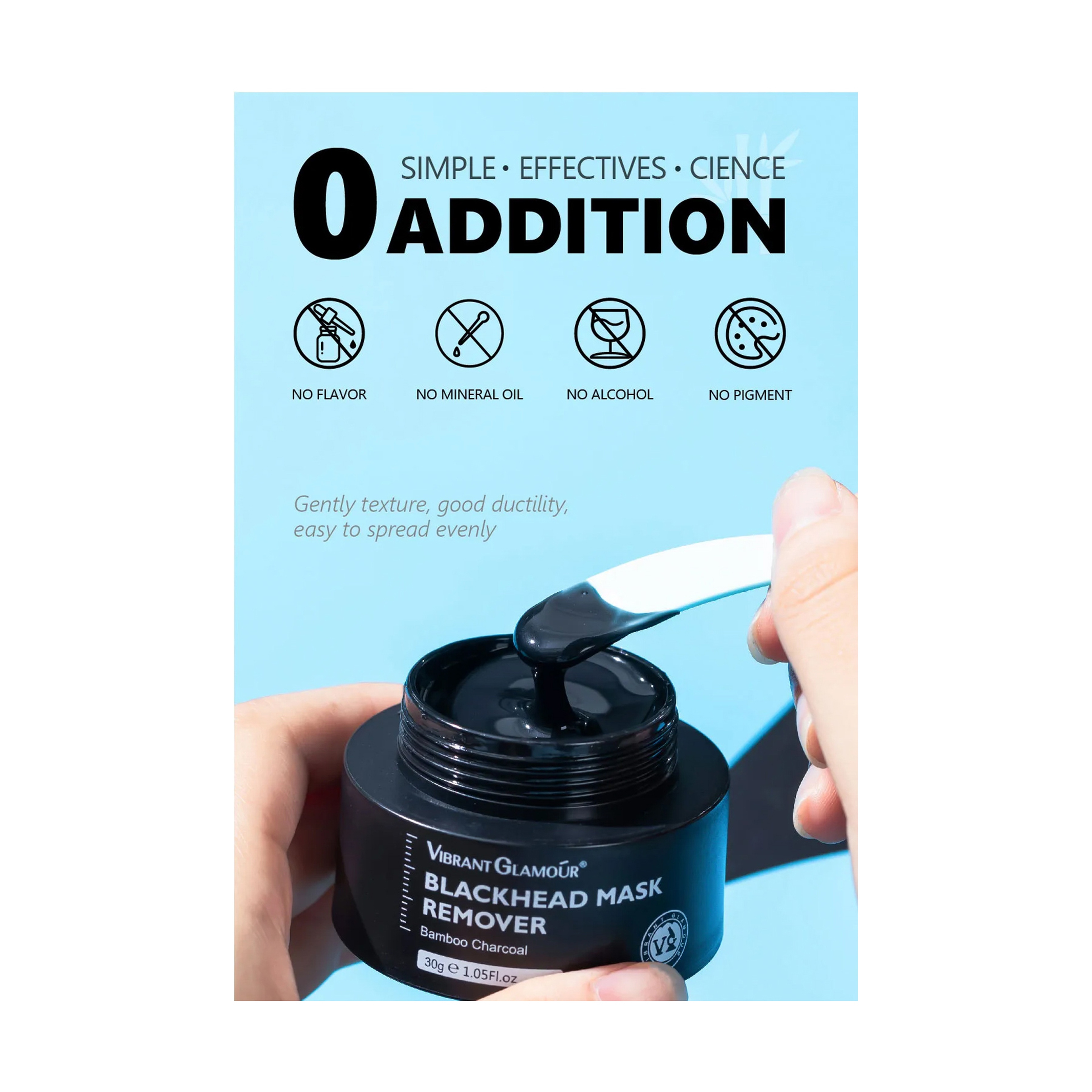 Vibrant Glamour Charcoal Mask for Blackhead Removal 30 g