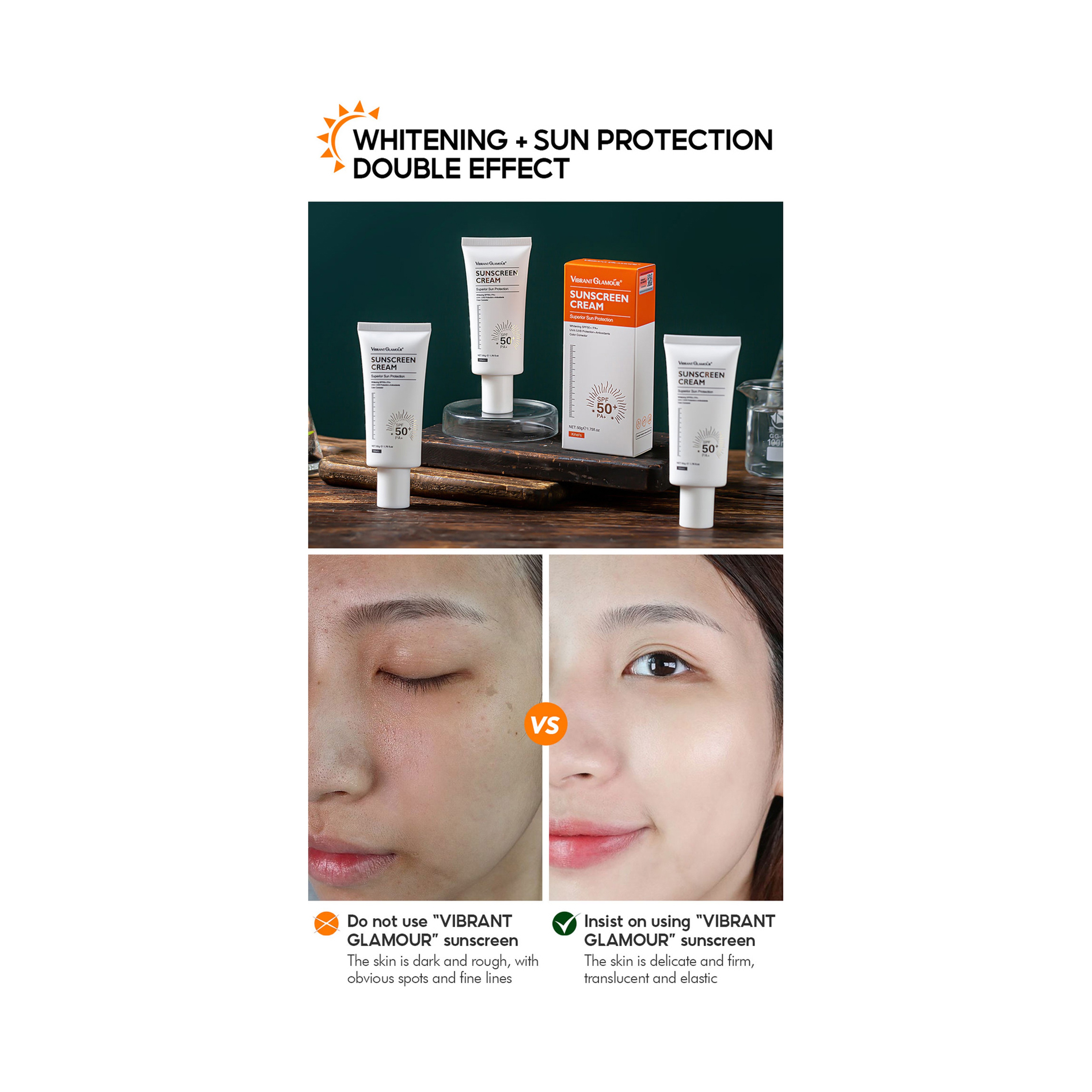 Vibrant Glamour Brightening Face Cream with Sunscreen 50 g