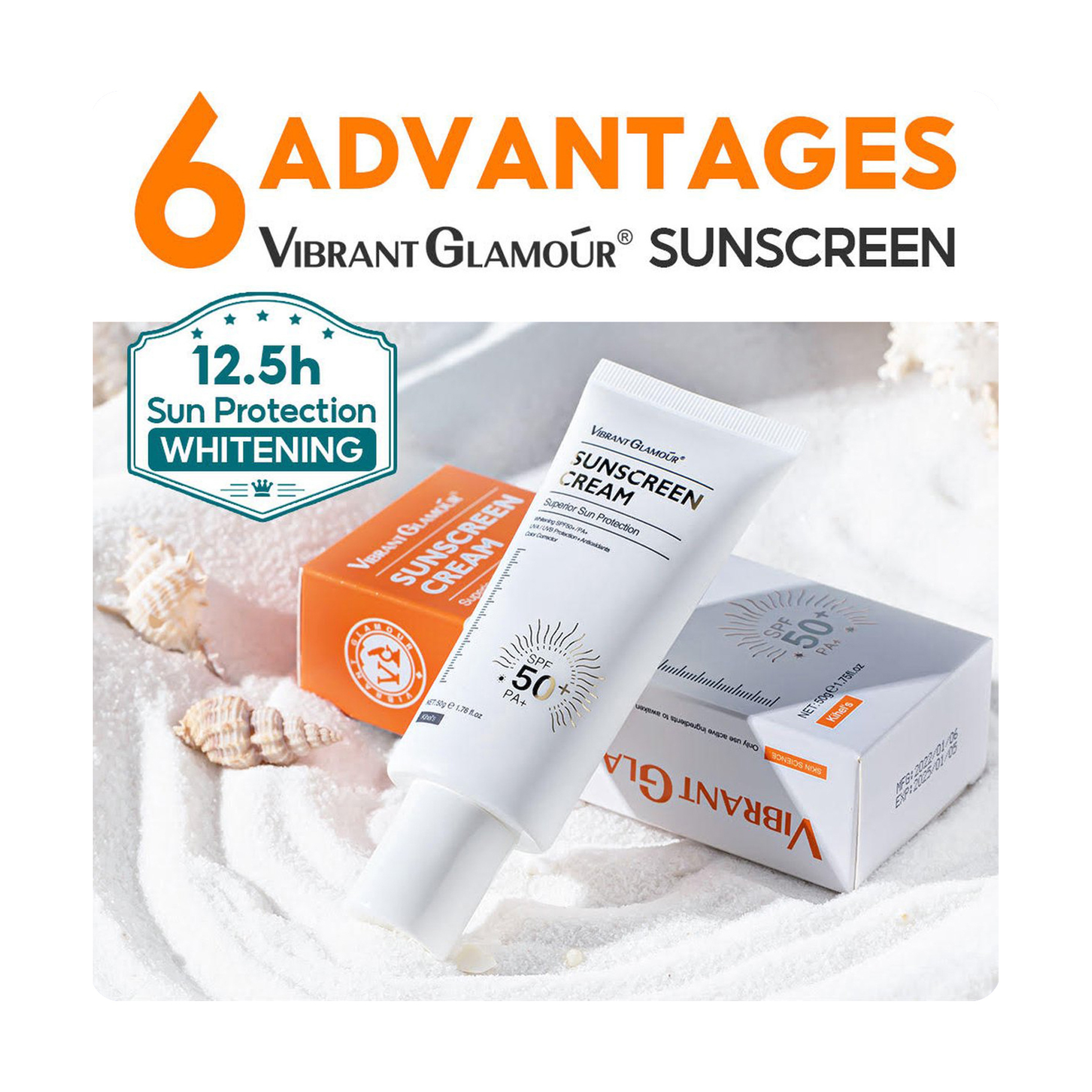 Vibrant Glamour Brightening Face Cream with Sunscreen 50 g