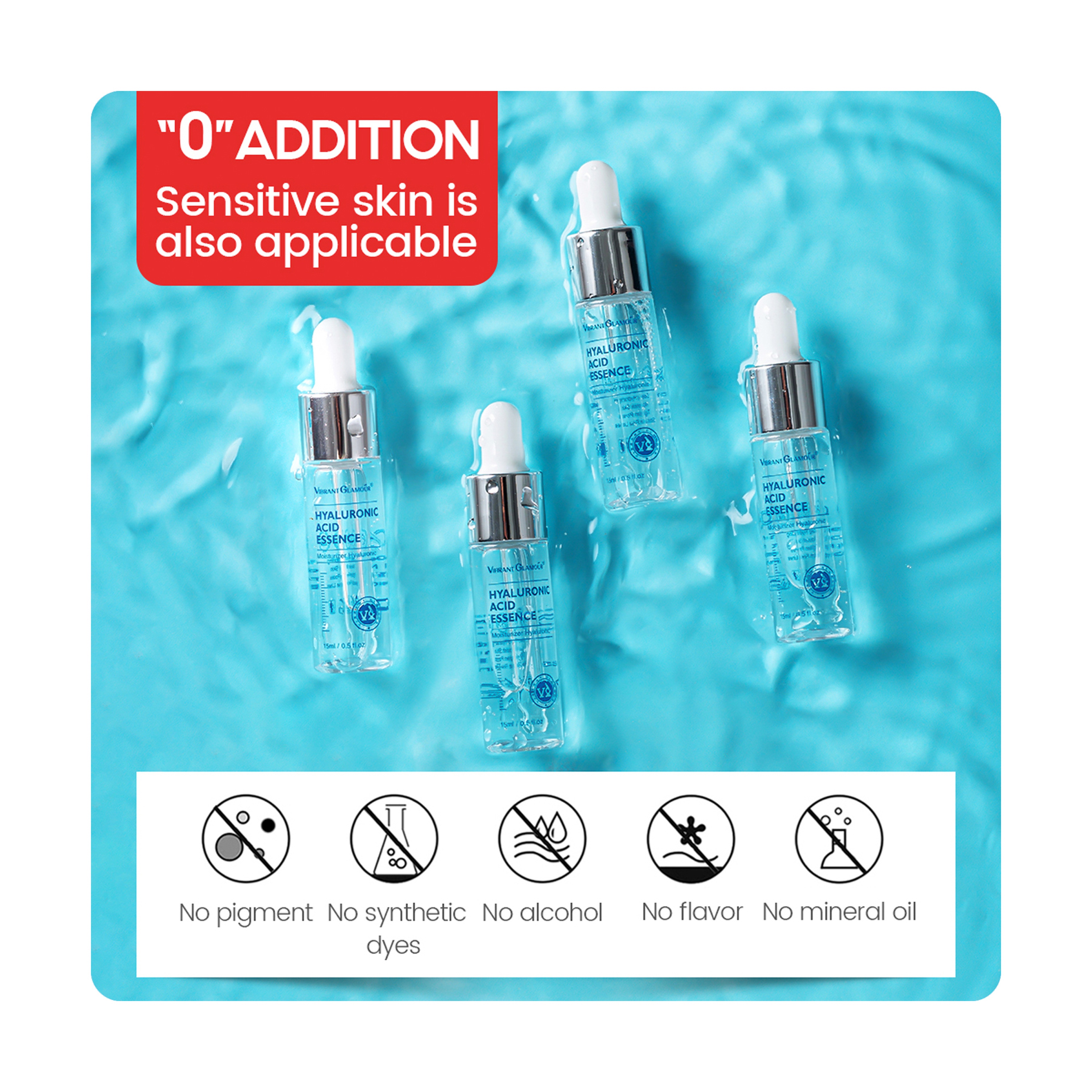 Vibrant Glamour Hyaluronic Acid Serum for Skin Improvement and Firming 15 ml