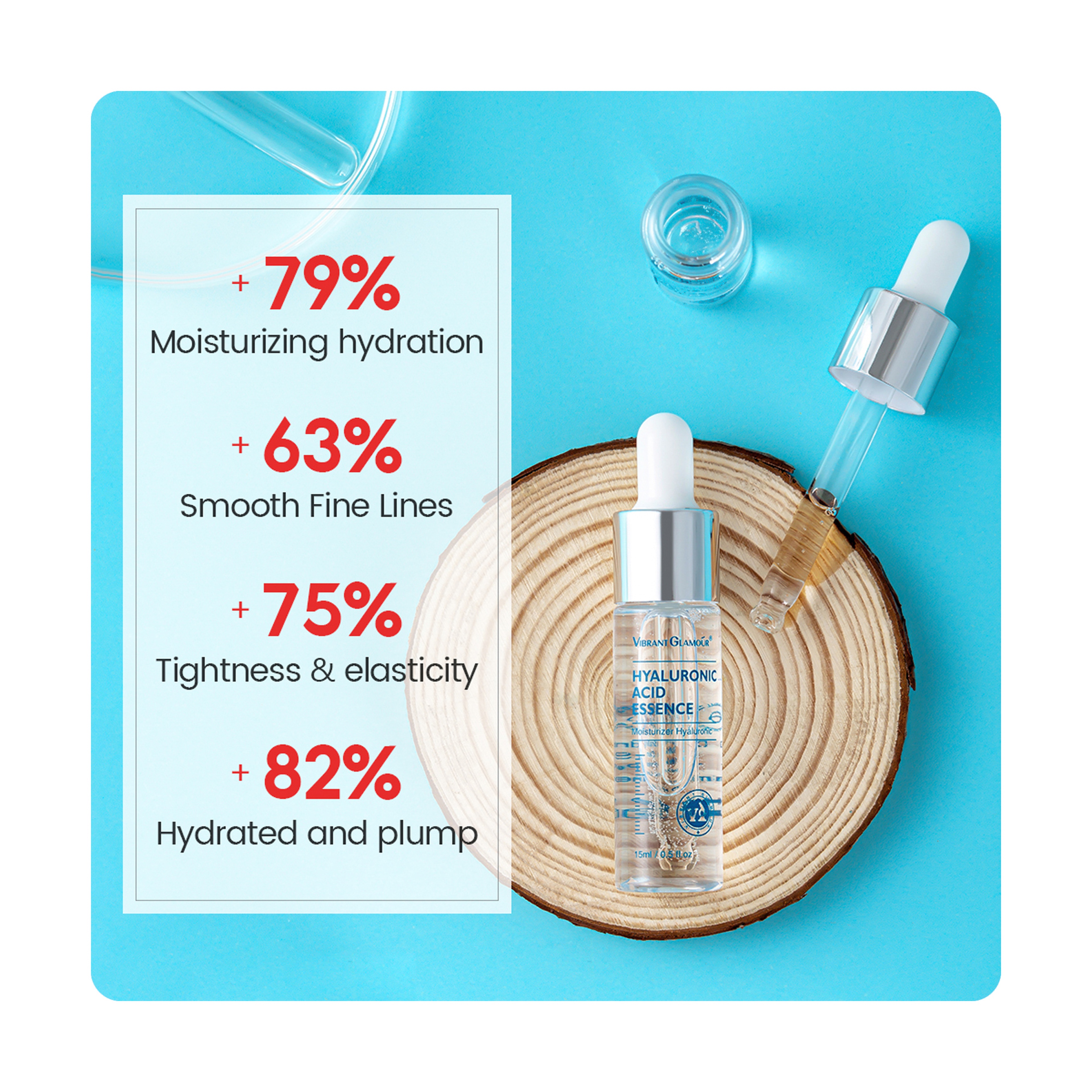 Vibrant Glamour Hyaluronic Acid Serum for Skin Improvement and Firming 15 ml