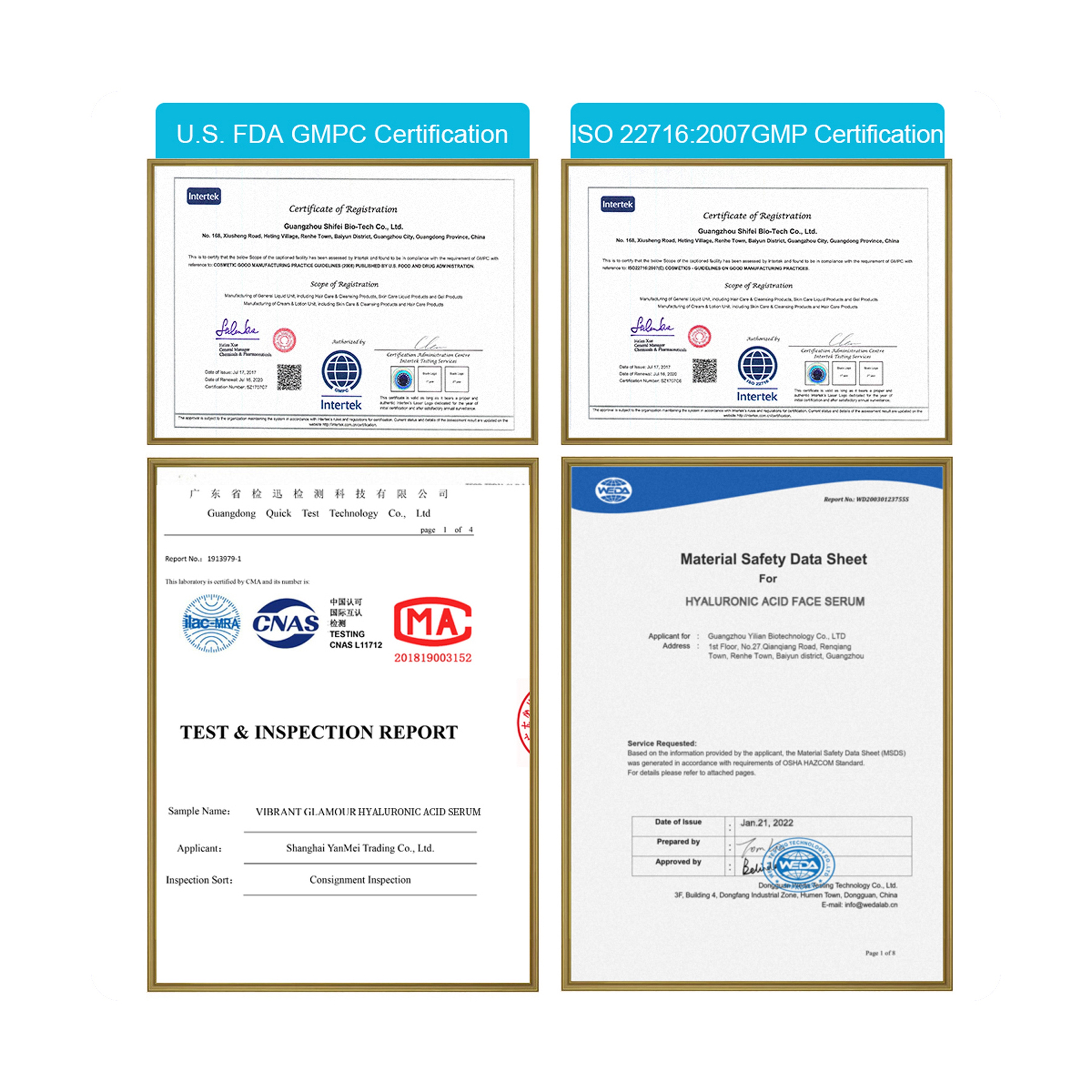 Vibrant Glamour Hyaluronic Acid Serum for Skin Improvement and Firming 15 ml