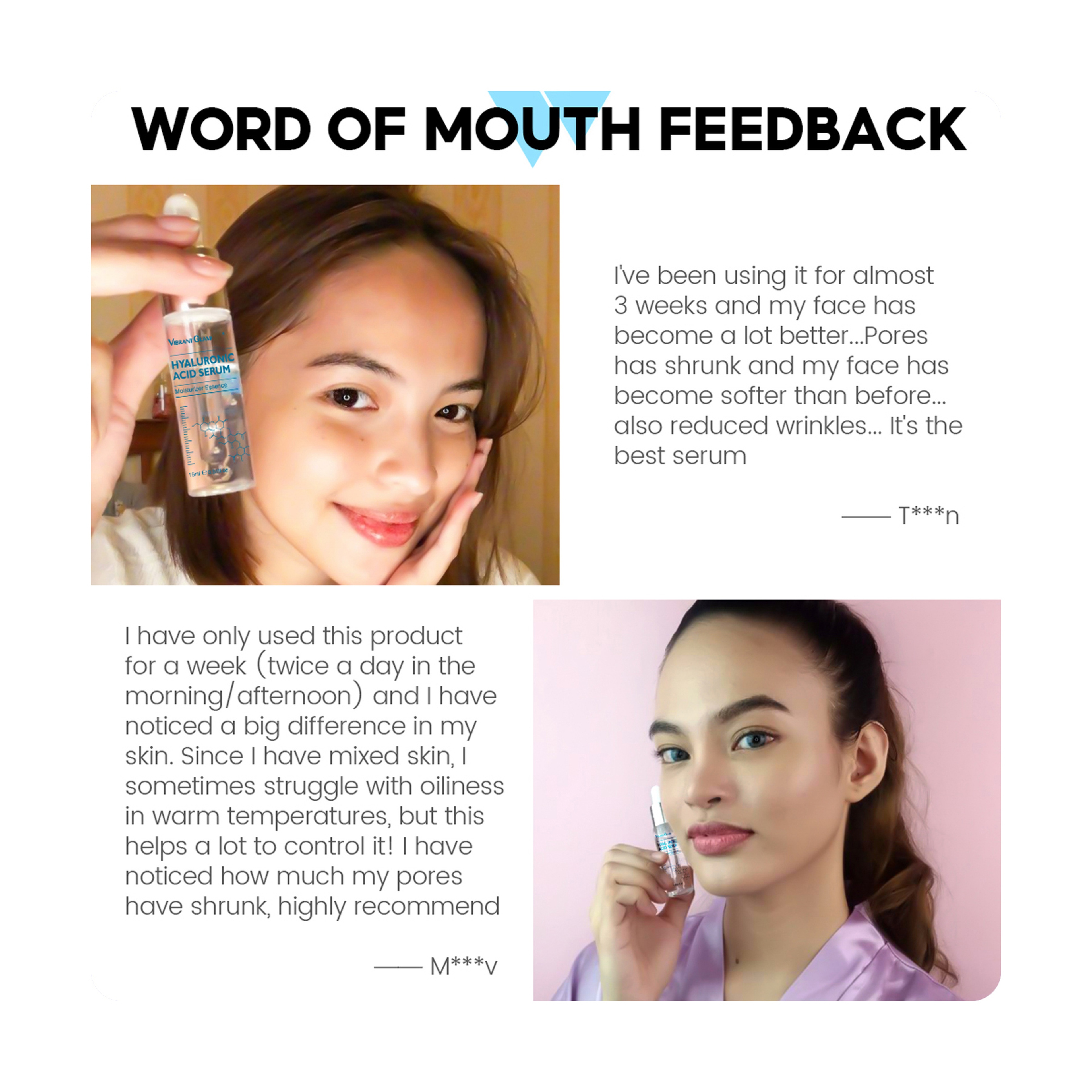 Vibrant Glamour Hyaluronic Acid Serum for Skin Improvement and Firming 15 ml