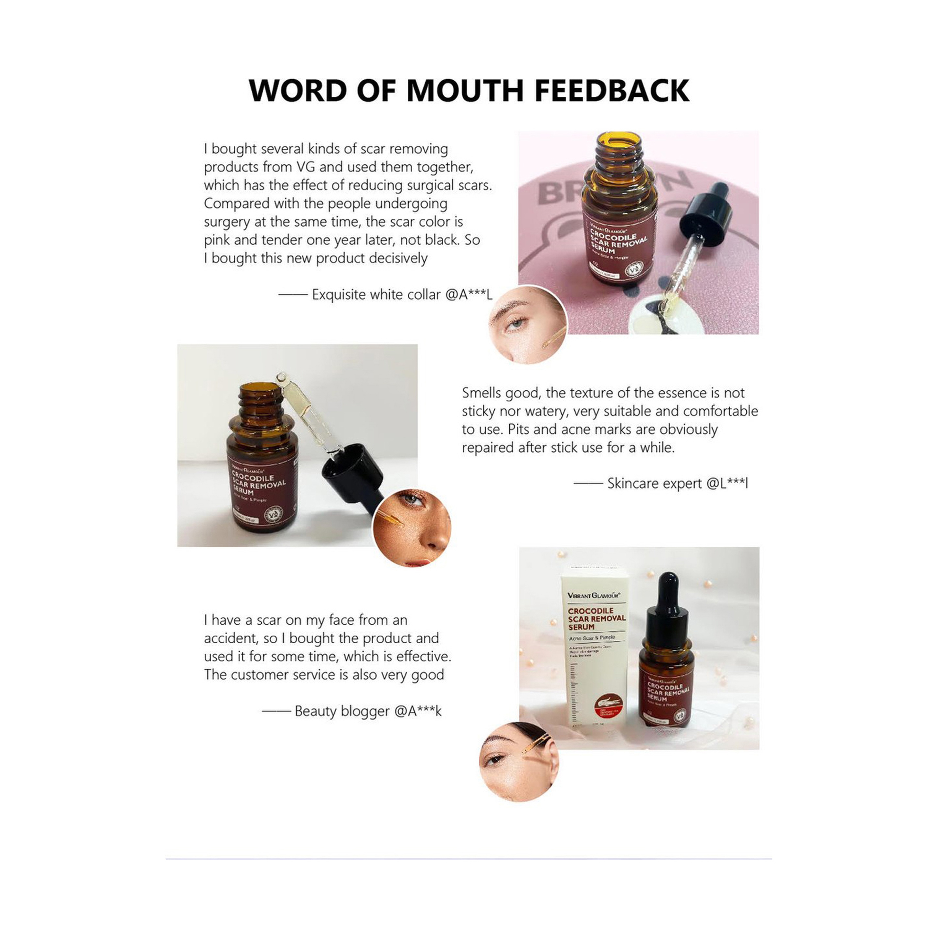 Vibrant Glamour Crocodile Serum for Scar, Stretch Mark, and Acne Treatment 30 ml