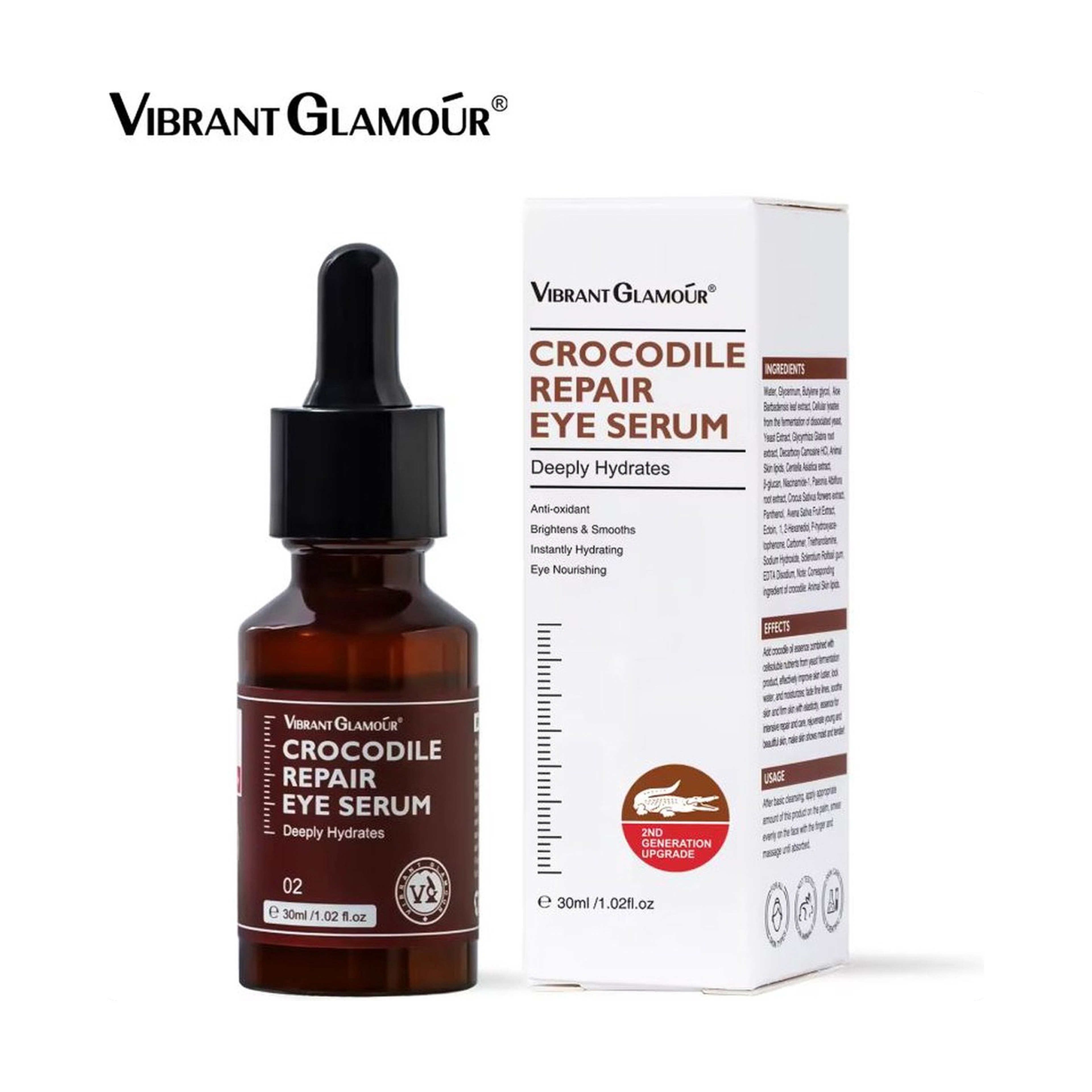 Vibrant Glamour Crocodile Eye Serum Anti-Wrinkle and Under-Eye Puffiness 30 ml
